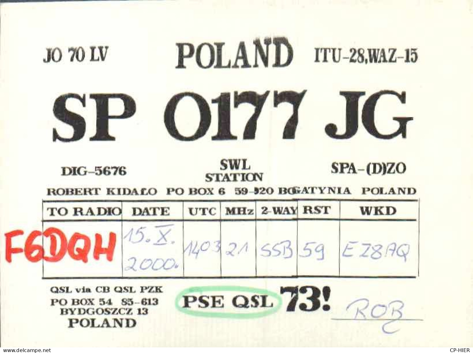 CARTE QSL - RADIO AMATEUR - POLAND - POLOGNE -  KON-TIKI AWARD PROVINCE TUROSZOW - Amateurfunk