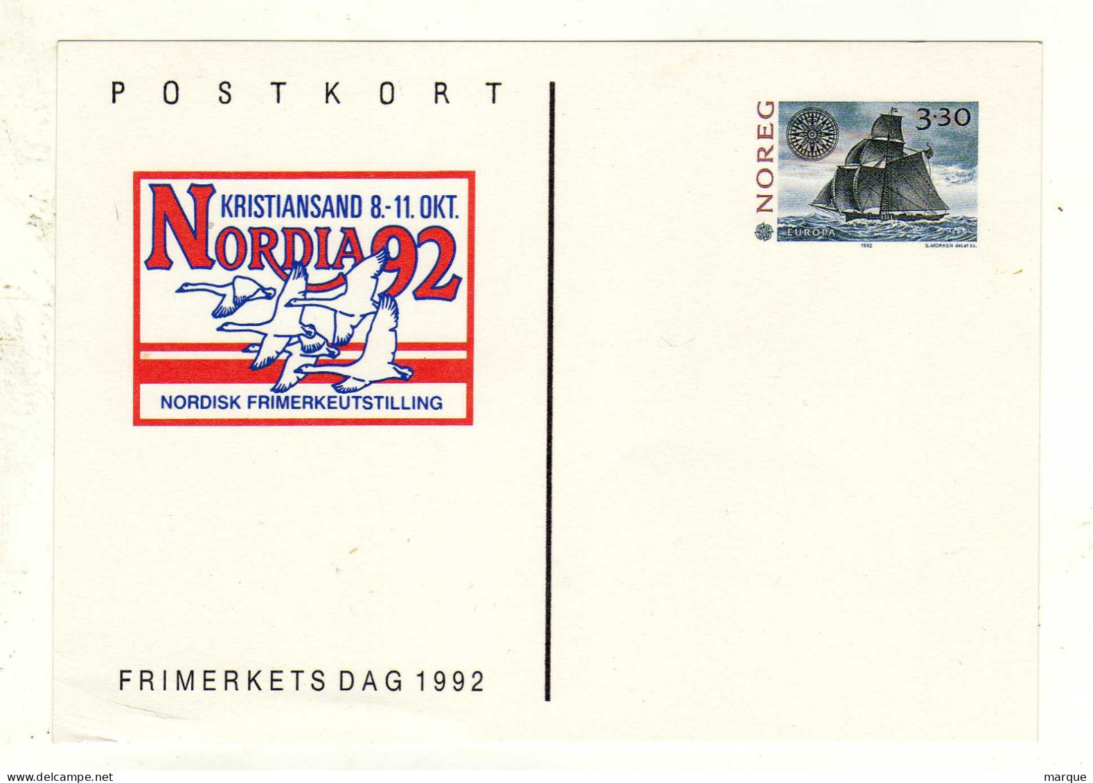 Carte 1er Jour NOREG NORVEGE 1992 Neuve - Tarjetas – Máximo