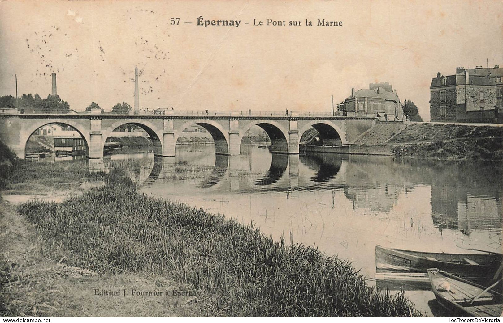 FRANCE - Epernay -  Vue Du Pont Sur La Marne - Carte Postale Ancienne - Epernay