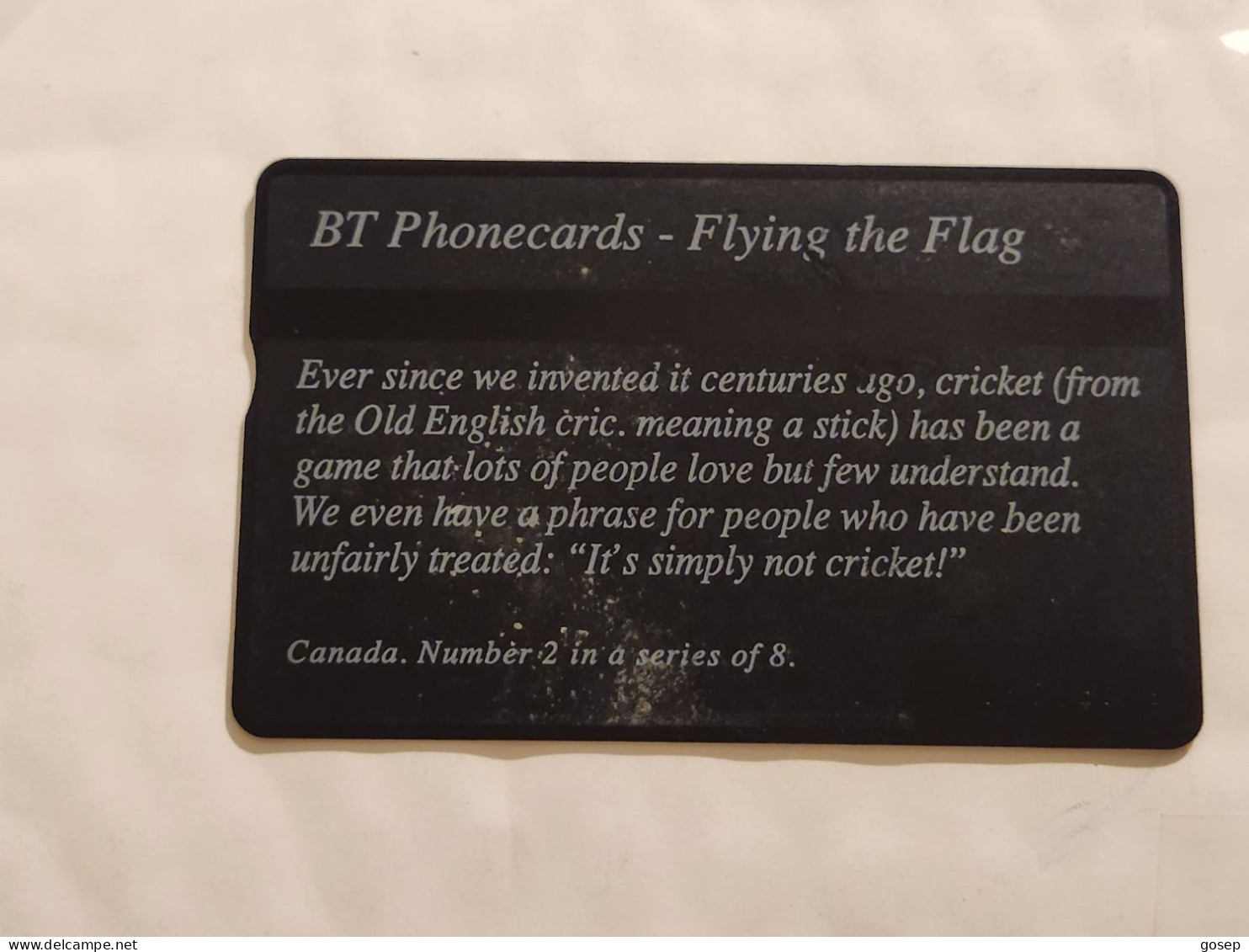 United Kingdom-(BTC156)Flying The Flag 2-(CANADA)(1042)(100units)(526F34527)price Cataloge6.00£ Used+1card Prepiad Free - BT Commemorative Issues