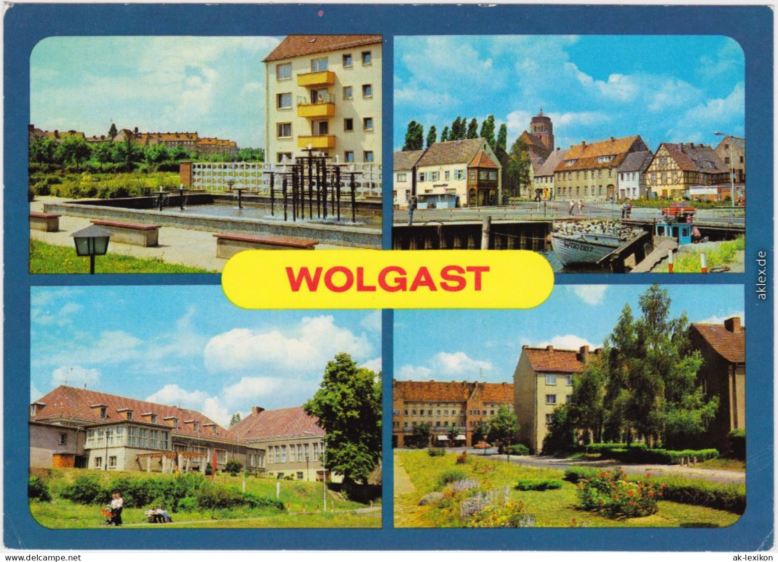 Wolgast Springbrunnen Im Wohnkomplex Nord, Hafen, Hotel "Vier Jahreszeiten 1985 - Wolgast