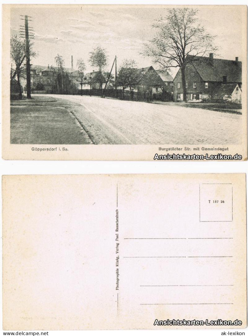 Göppersdorf-Burgstädt Burgstädter Straße Mit Gemeindegut 1920 - Burgstaedt