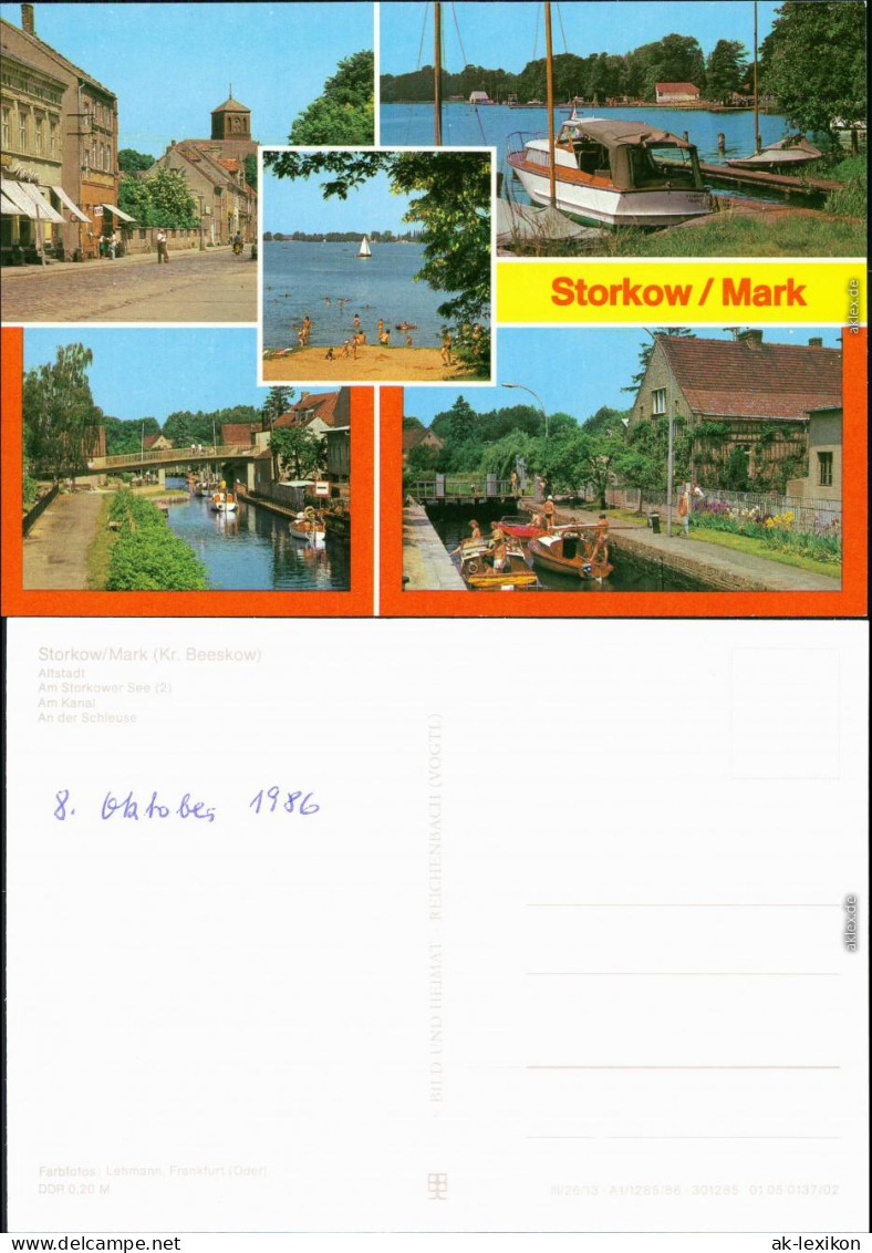 Storkow (Mark) Altstadt, Am Storkower See , Am Kanal, An Der Schleuse 1986 - Storkow