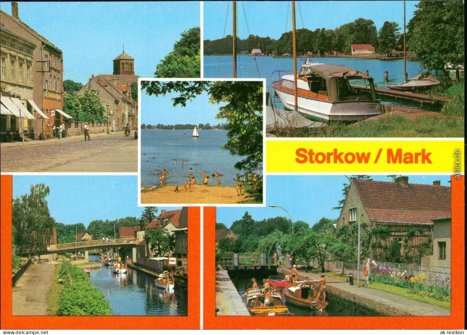 Storkow (Mark) Altstadt, Am Storkower See , Am Kanal, An Der Schleuse 1986 - Storkow