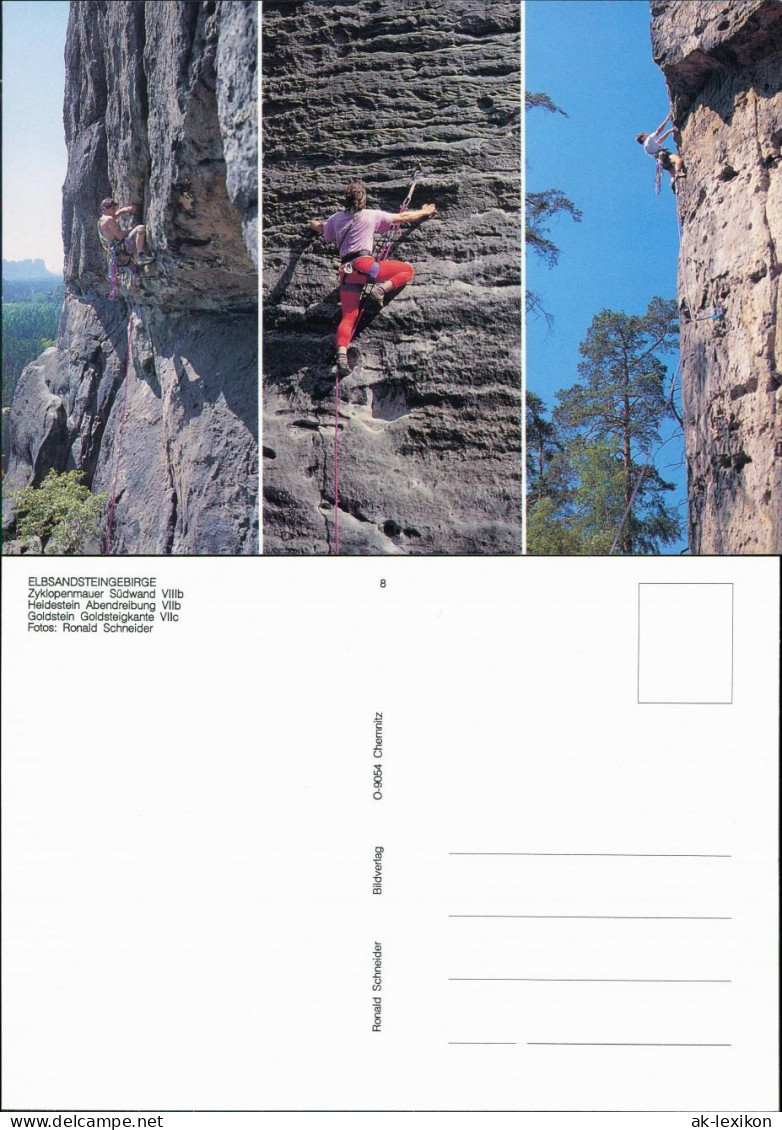 Ansichtskarte  Kletterer - Zyklopenmauer, Heidestein, Goldstein 1994 - Arrampicata