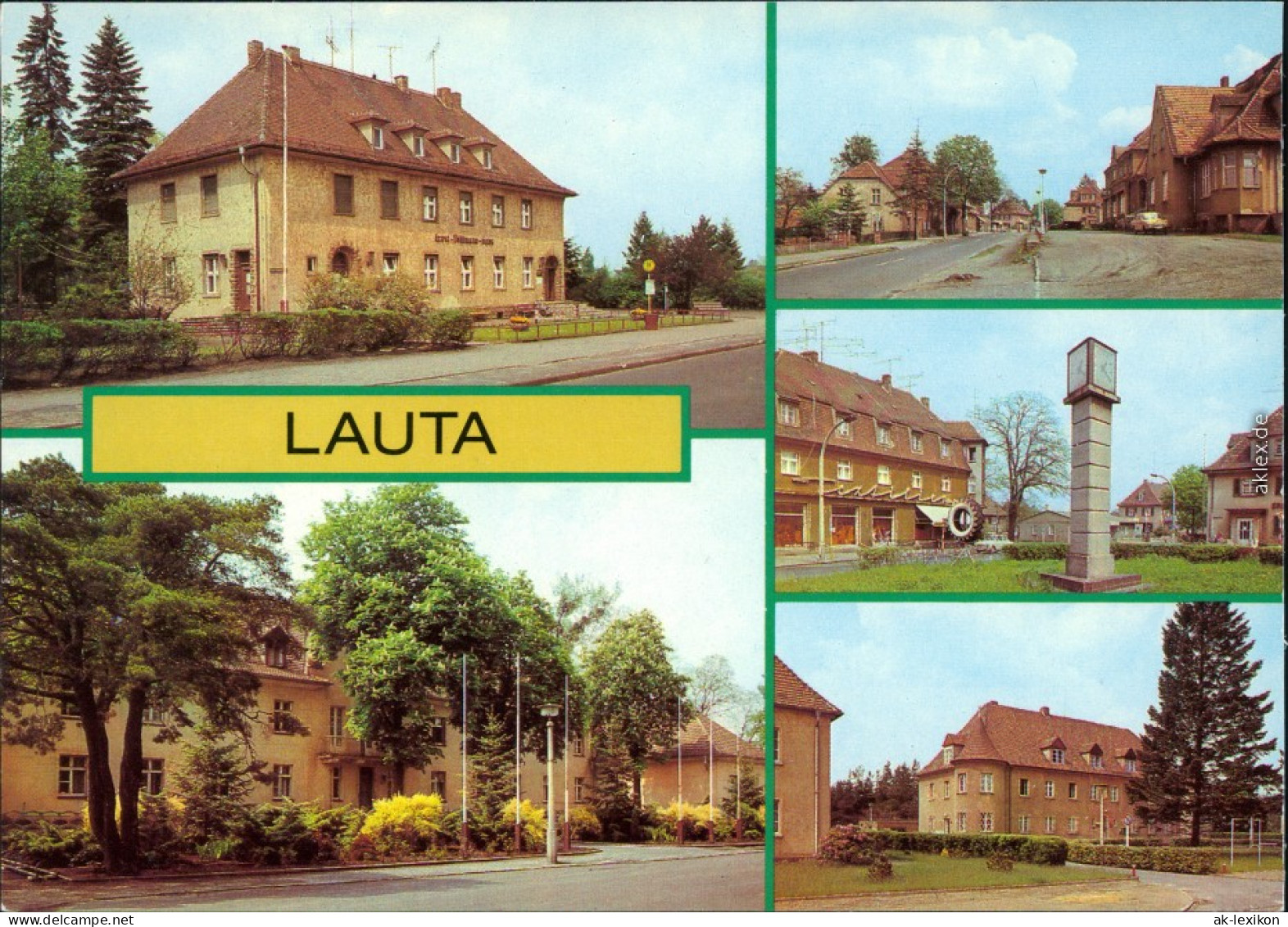 Lauta Ernst-Thälmann-Haus, Pflegeheim, Senftenberger Straße, Rathaus 1986 - Lauta