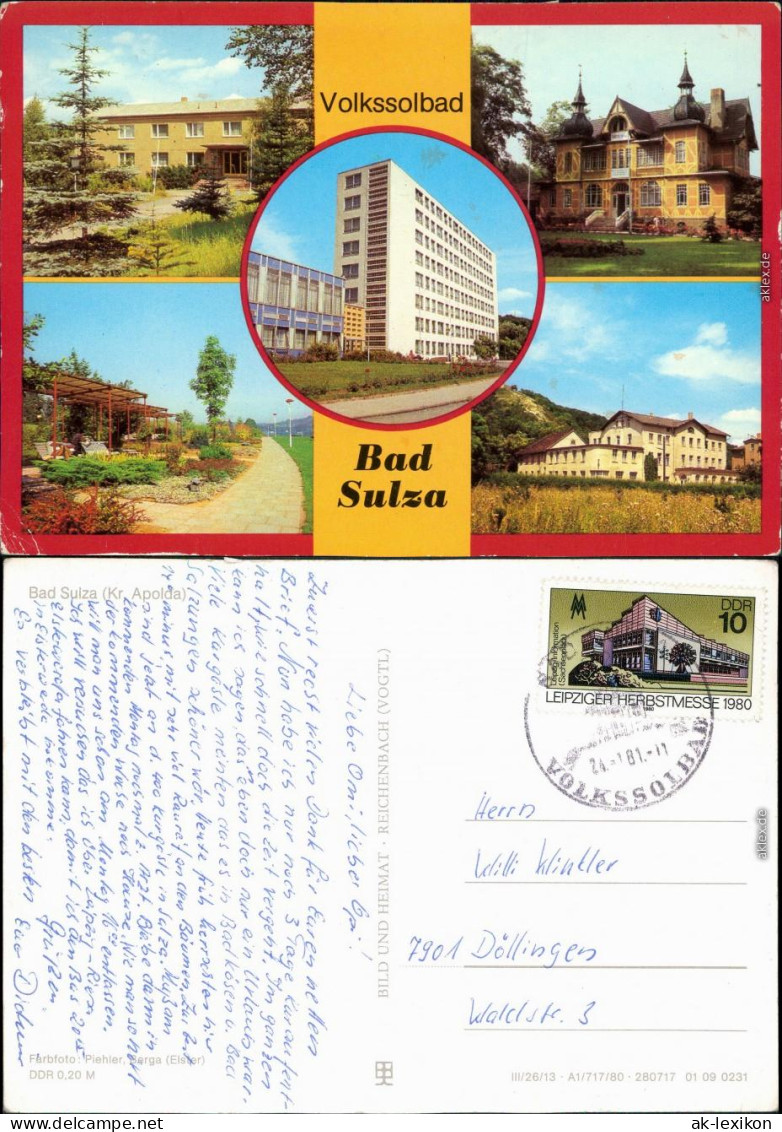 Ansichtskarte Bad Sulza Ortsmotive, Hotel's, Parkanlage 1981 - Bad Sulza
