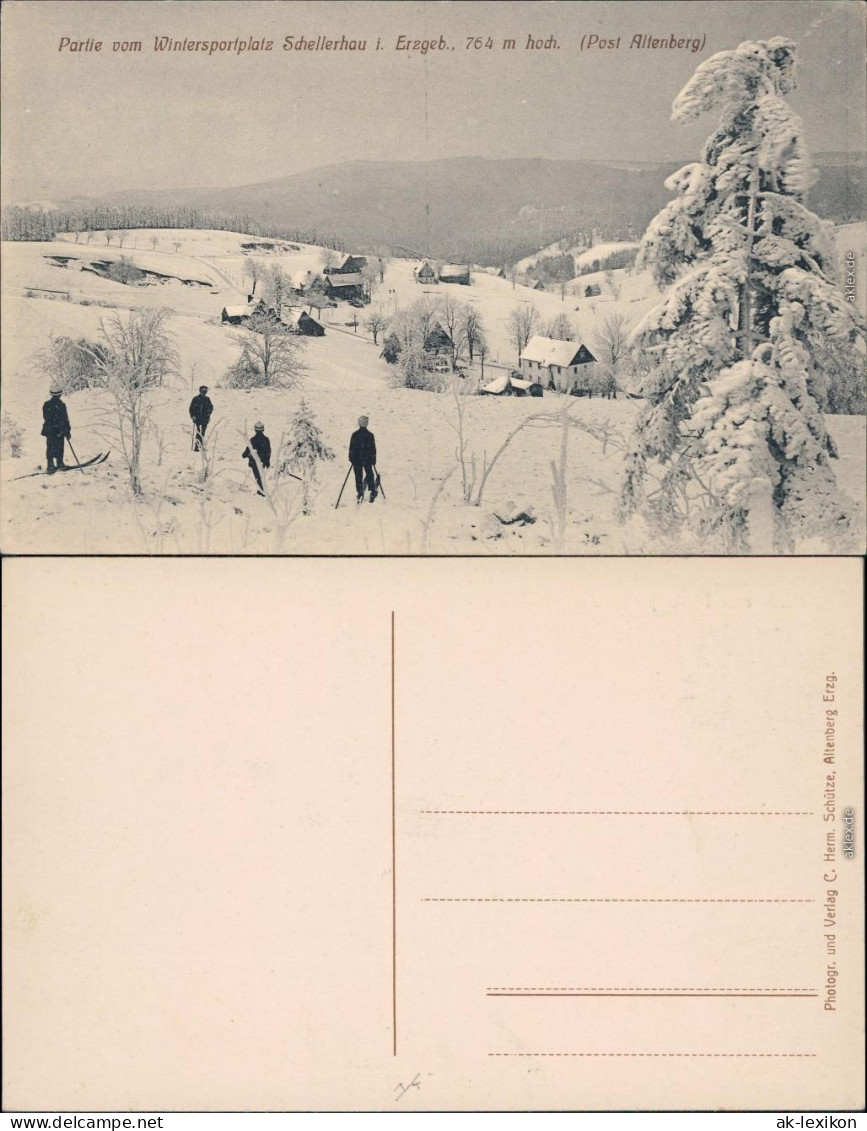 Schellerhau Altenberg (Erzgebirge) Winterliche Szene    ( 764 M Hoch) 1908 - Schellerhau