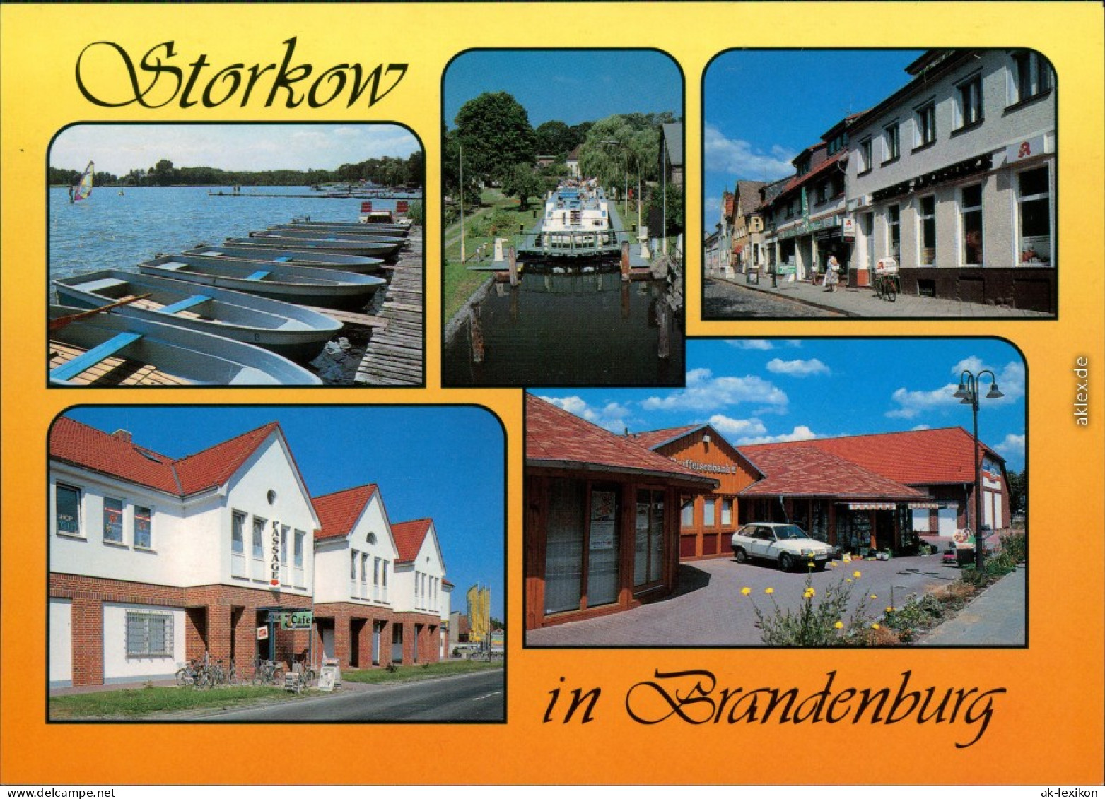 Storkow (Mark Schleuse, Markt, Beeskower Chausee, Einkaufszentrum 1995 - Storkow