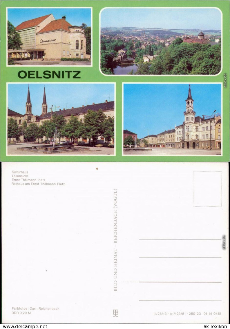 Oelsnitz (Vogtland) Kulturhaus,  Rathaus Am Ernst-Thälmann-Platz 1981 - Oelsnitz I. Vogtl.