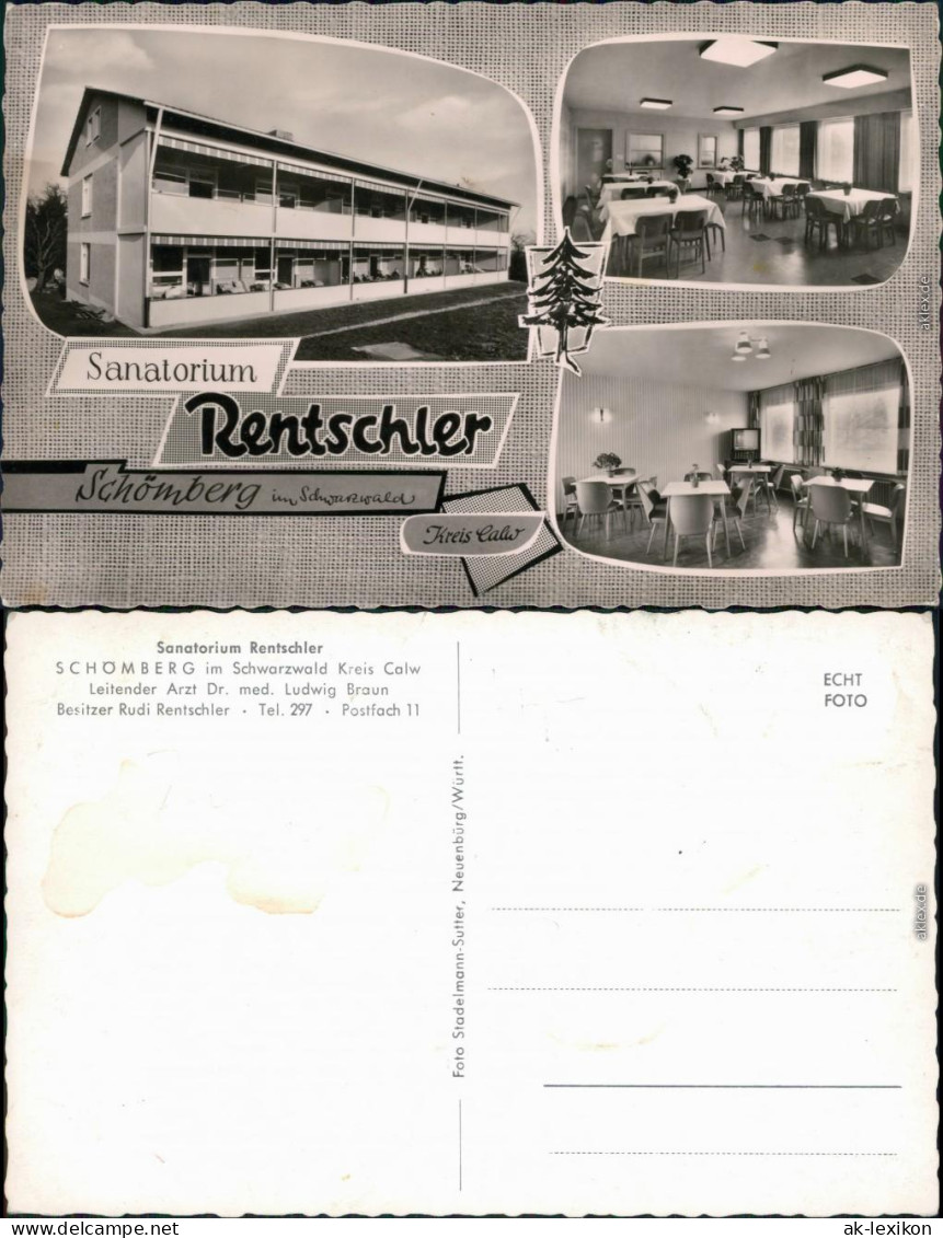 Schömberg (Schwarzwald) Sanatorium Rentschler - Außen- Und Innenansicht 1972 - Schömberg
