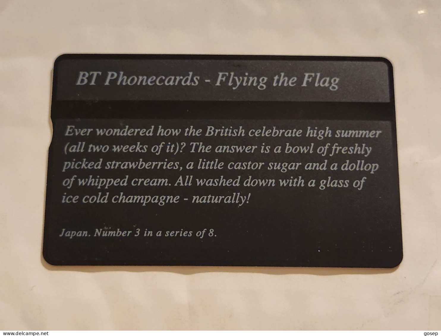 United Kingdom-(BTC157)Flying The Flag 3-(JAPAN)(1044)(100units)(526E41302)price Cataloge10.00£ Used+1card Prepiad Free - BT Souvenir