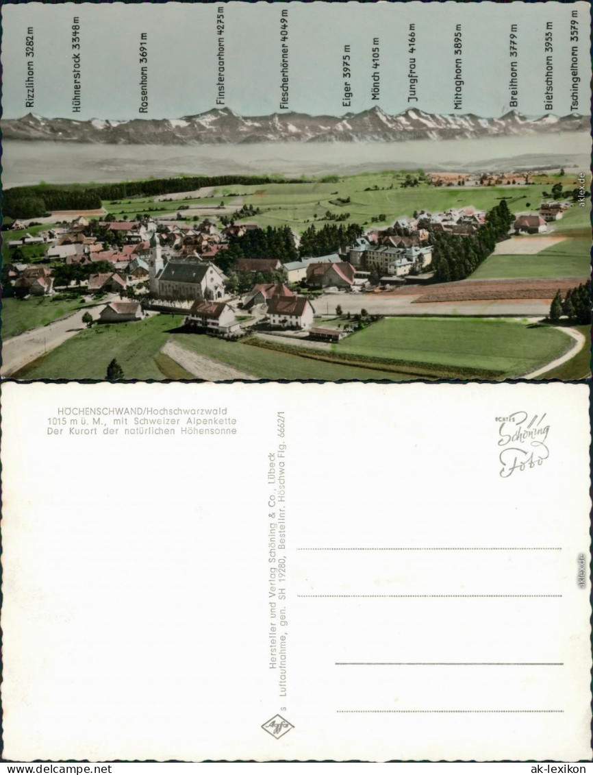 Ansichtskarte Höchenschwand Panorama-Ansicht Mit Bergmassiv 1968 - Höchenschwand