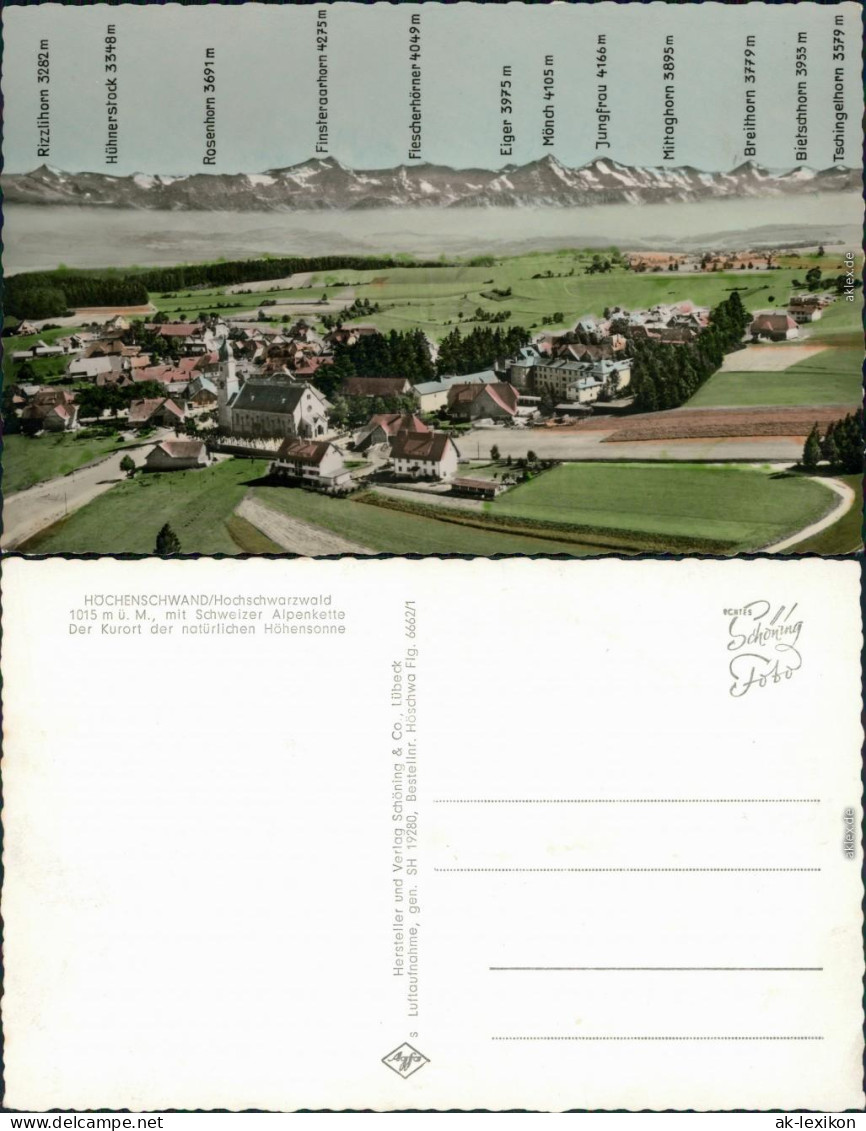 Ansichtskarte Höchenschwand Panorama-Ansicht Mit Bergmassiv 1968 - Hoechenschwand