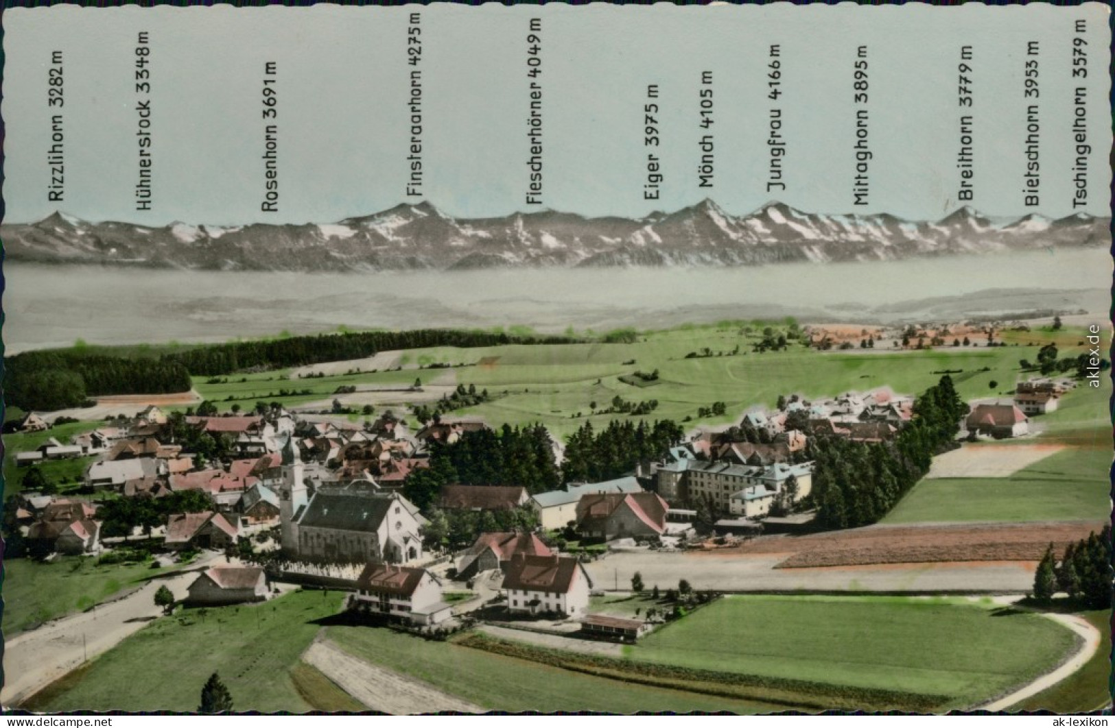 Ansichtskarte Höchenschwand Panorama-Ansicht Mit Bergmassiv 1968 - Hoechenschwand