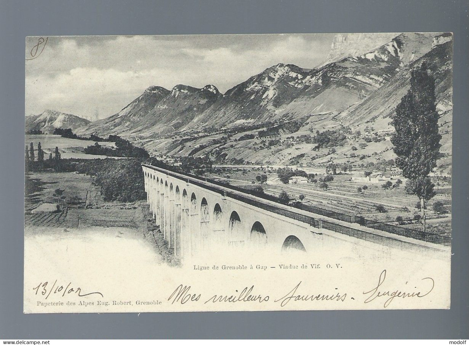 CPA - 38 - Ligne De Grenoble à Gap - Viaduc De Vif - Précurseur - Circulée En 1902 - Vif