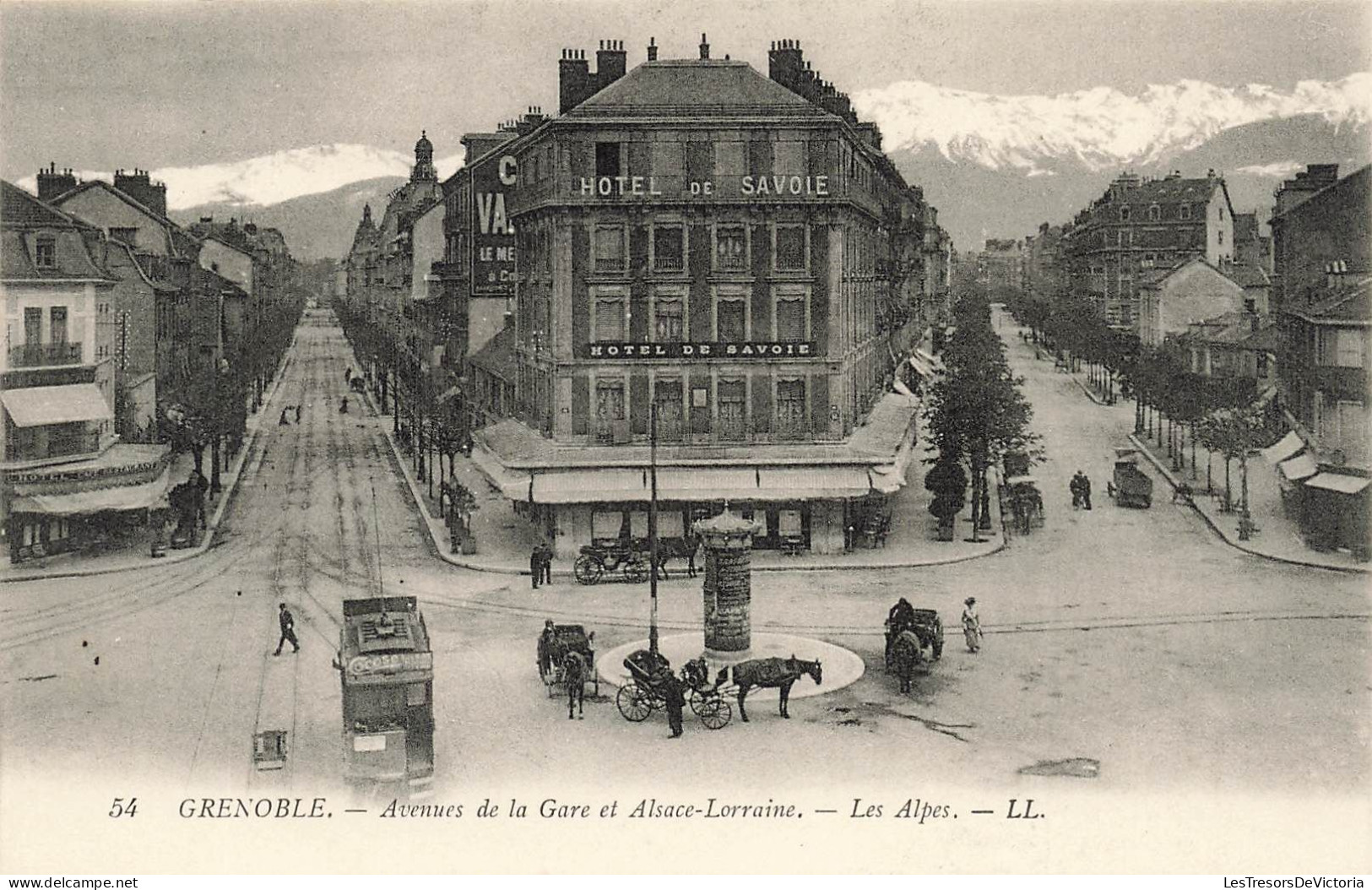 FRANCE - Grenoble - Avenues De La Gare Et Alsace Lorraine - Les Alpes - L L - Vue D'une Rue - Carte Postale Ancienne - Grenoble