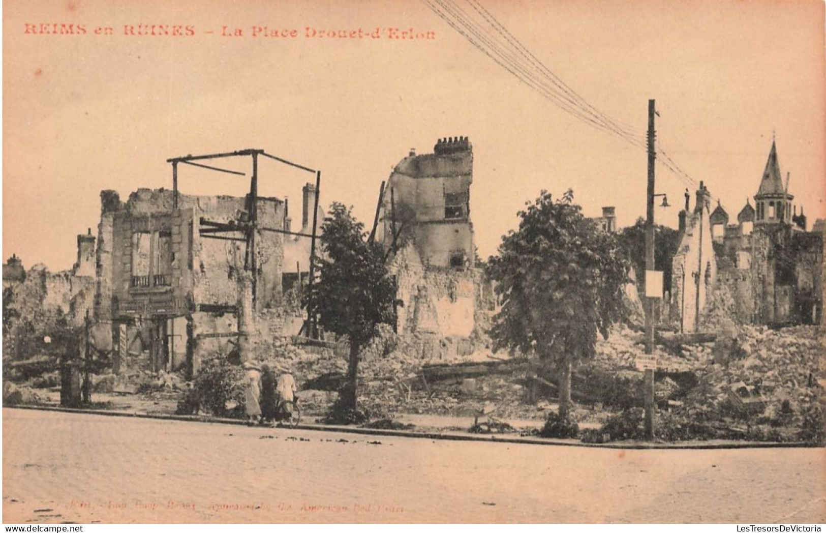 FRANCE - Reims En Ruines - Vue Sur La Place Drouet D'Arlon - Carte Postale Ancienne - Reims