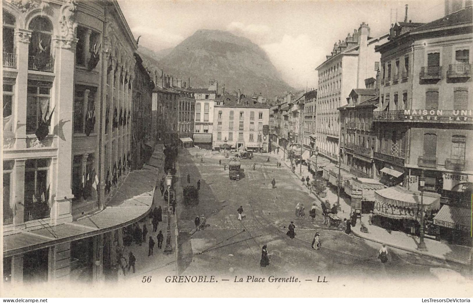 FRANCE - Grenoble - Vue Générale De La Place Grenette - L L - Animé - Des Bâtiments - Carte Postale Ancienne - Grenoble