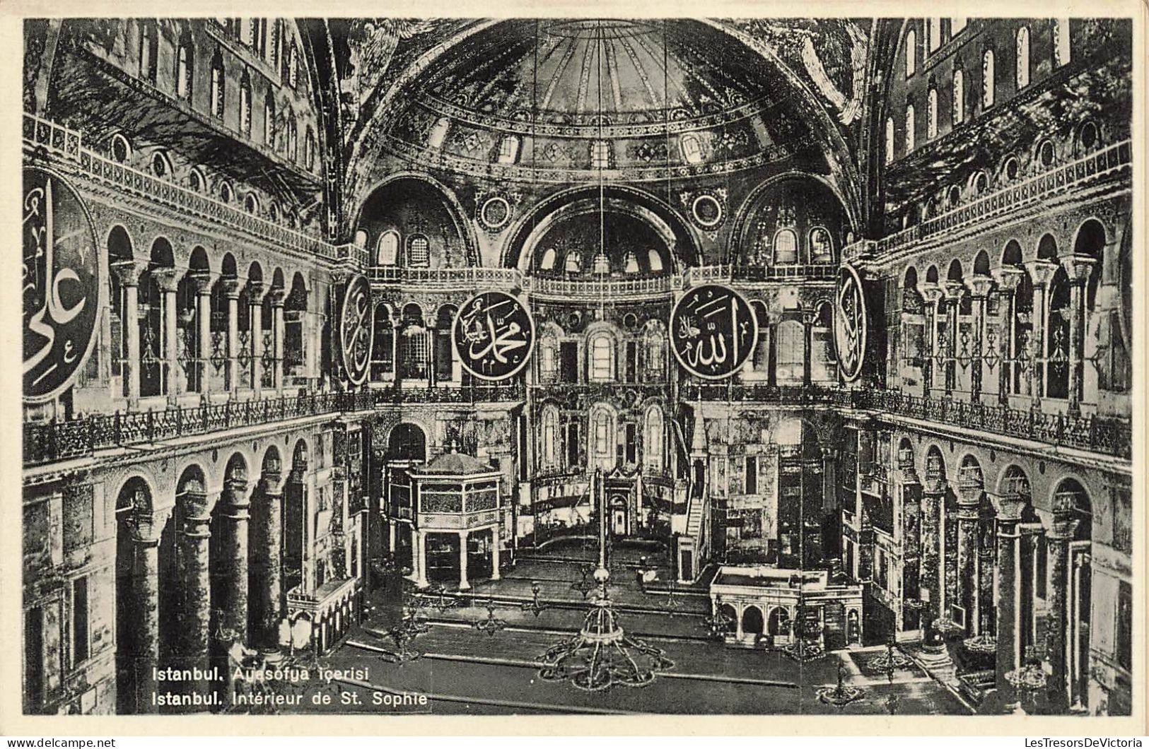 TURQUIE - Istanbul - Intérieur De Saint Sophie - Carte Postale Ancienne - Turkey