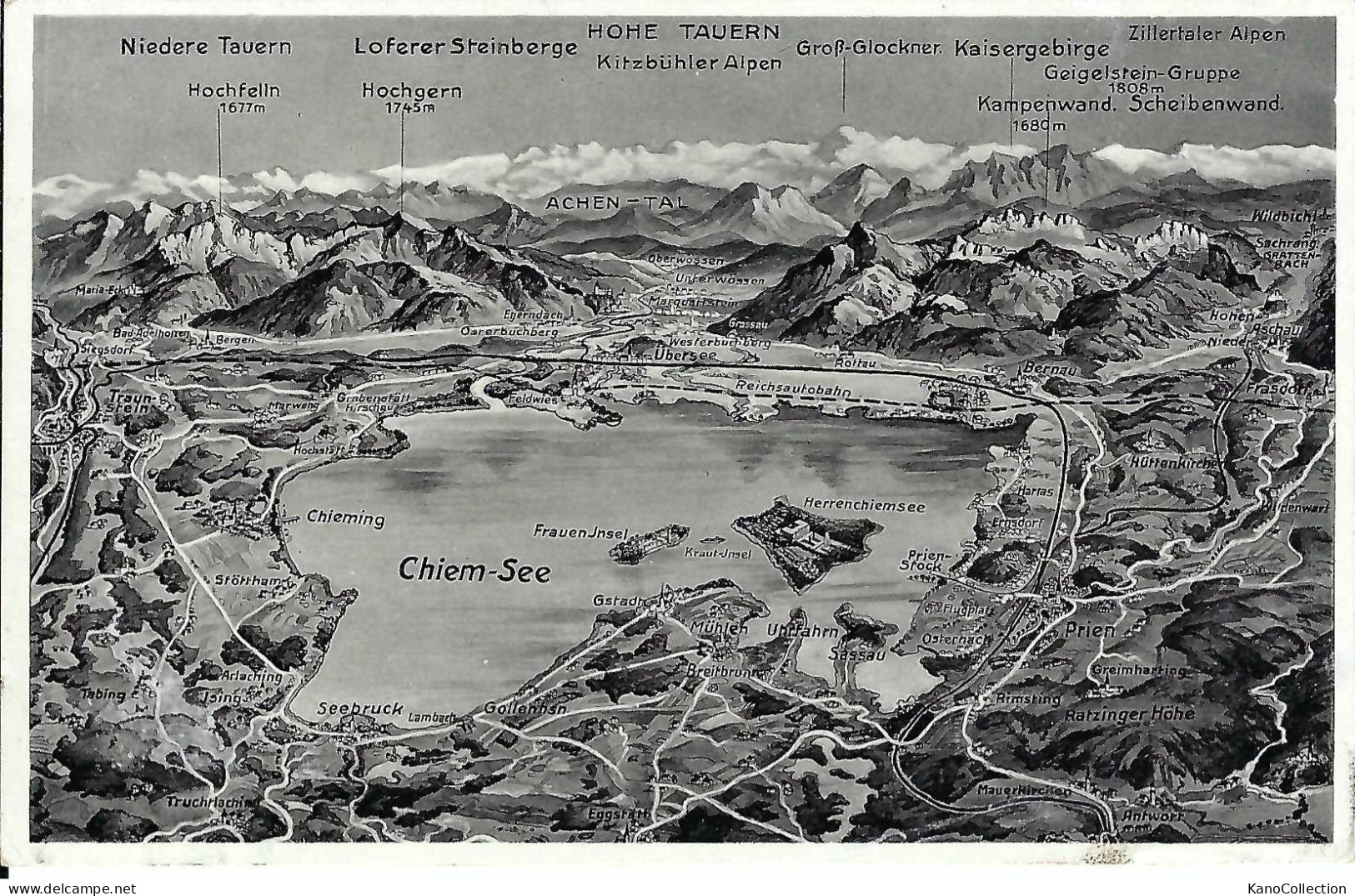 Chiemsee, Alpenpanorama, Nicht Gelaufen - Chiemgauer Alpen