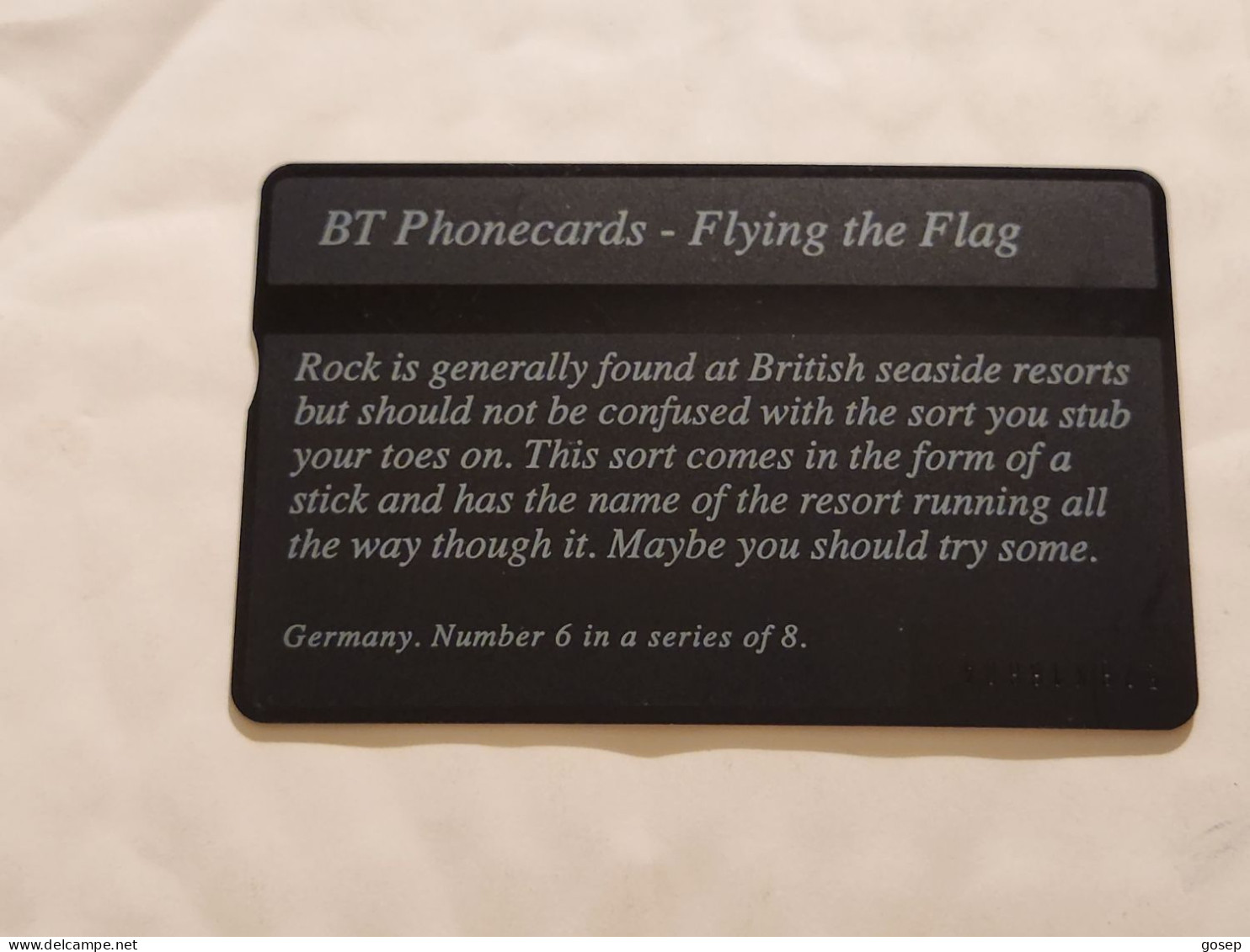 United Kingdom-(BTC160)Flying The Flag 6-(GERMANY)(1047)(100units)(526K16604)price Cataloge6.00£ Used+1card Prepiad Free - BT Emissions Commémoratives