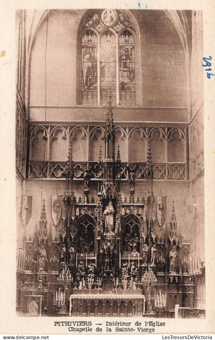 FRANCE - Pithiviers - Intérieur De L'église - Chapelle De La Sainte Vierge - Carte Postale Ancienne - Pithiviers