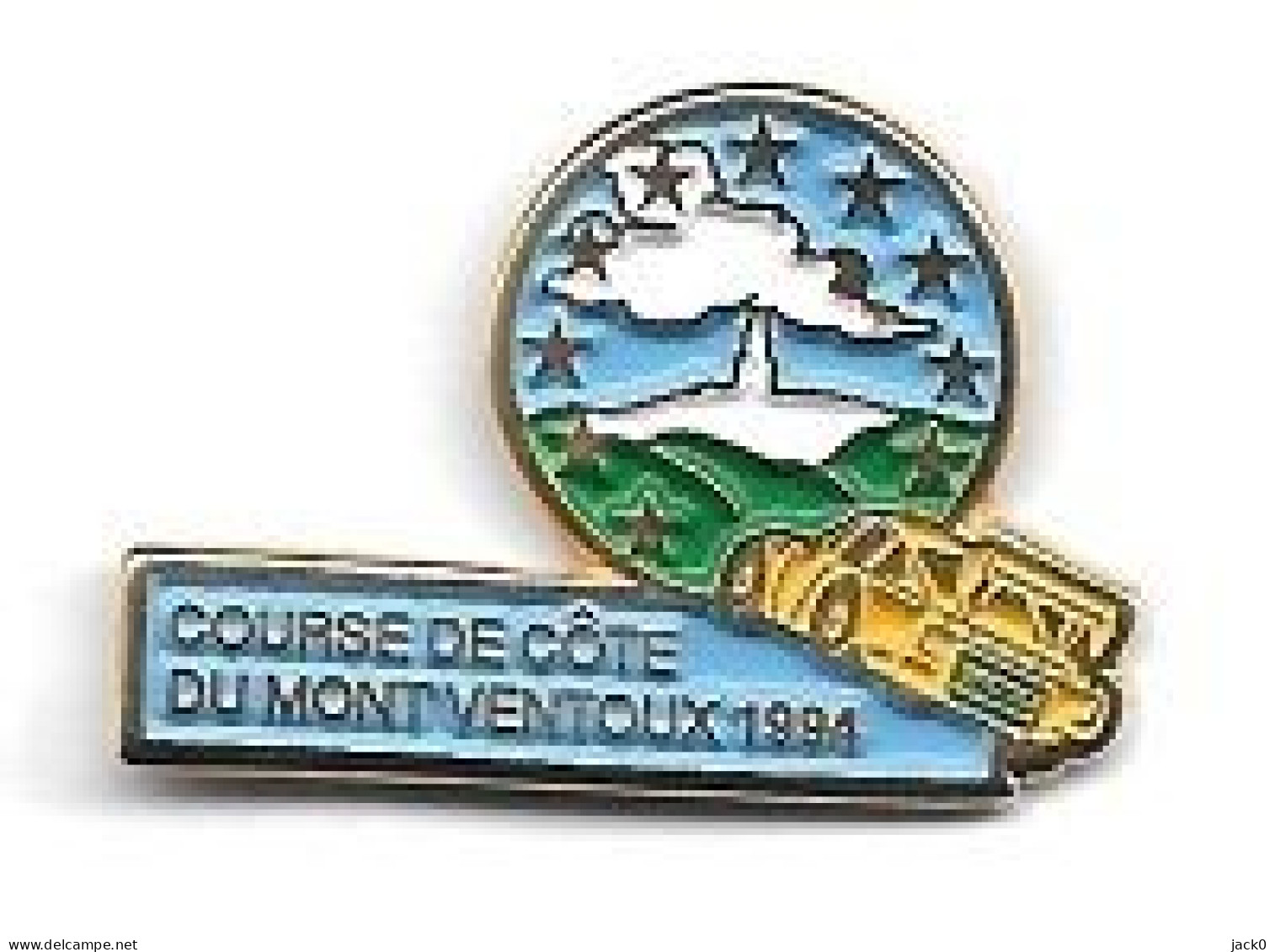 Pin' S  Sport  Automobile, Voiture  Jaune, RALLYE, COURSE  DE  CÔTE  DU  MONT  VENTOUX  1994 - Rallye