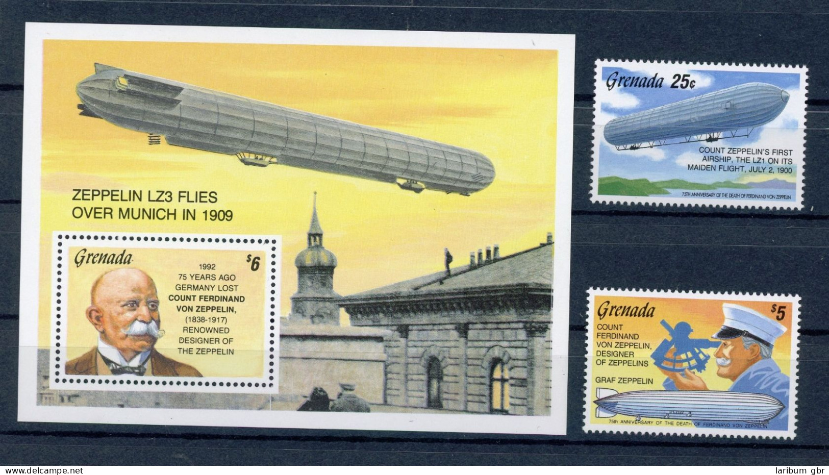Grenada 2501-2502, Block 321 Postfrisch Zeppelin #GK503 - Grenada (1974-...)