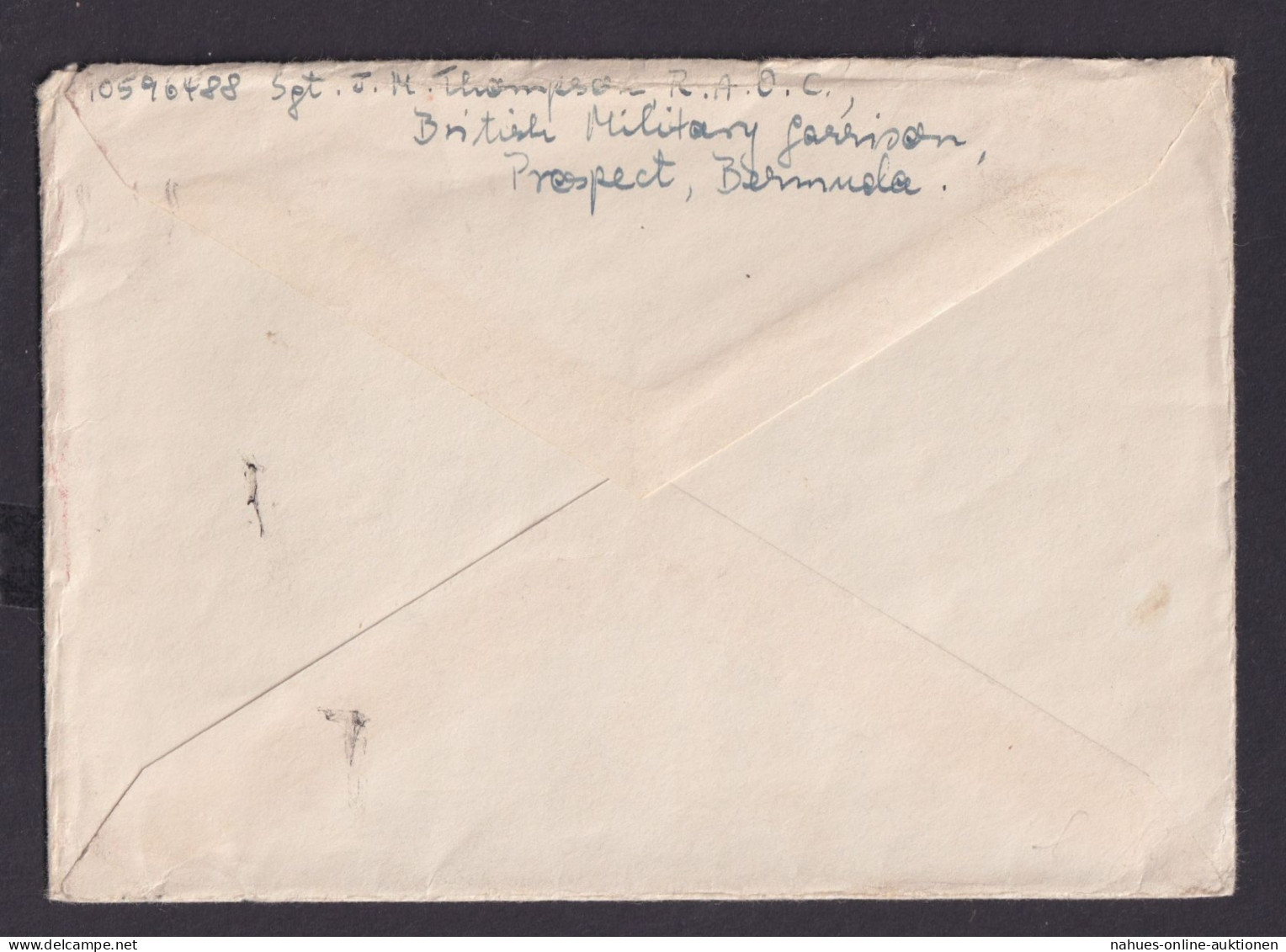 Flugpost Bermuda Queen Elisabeth Brief MIF 3d + 1,3 Shilling Landkarte - Bermudes