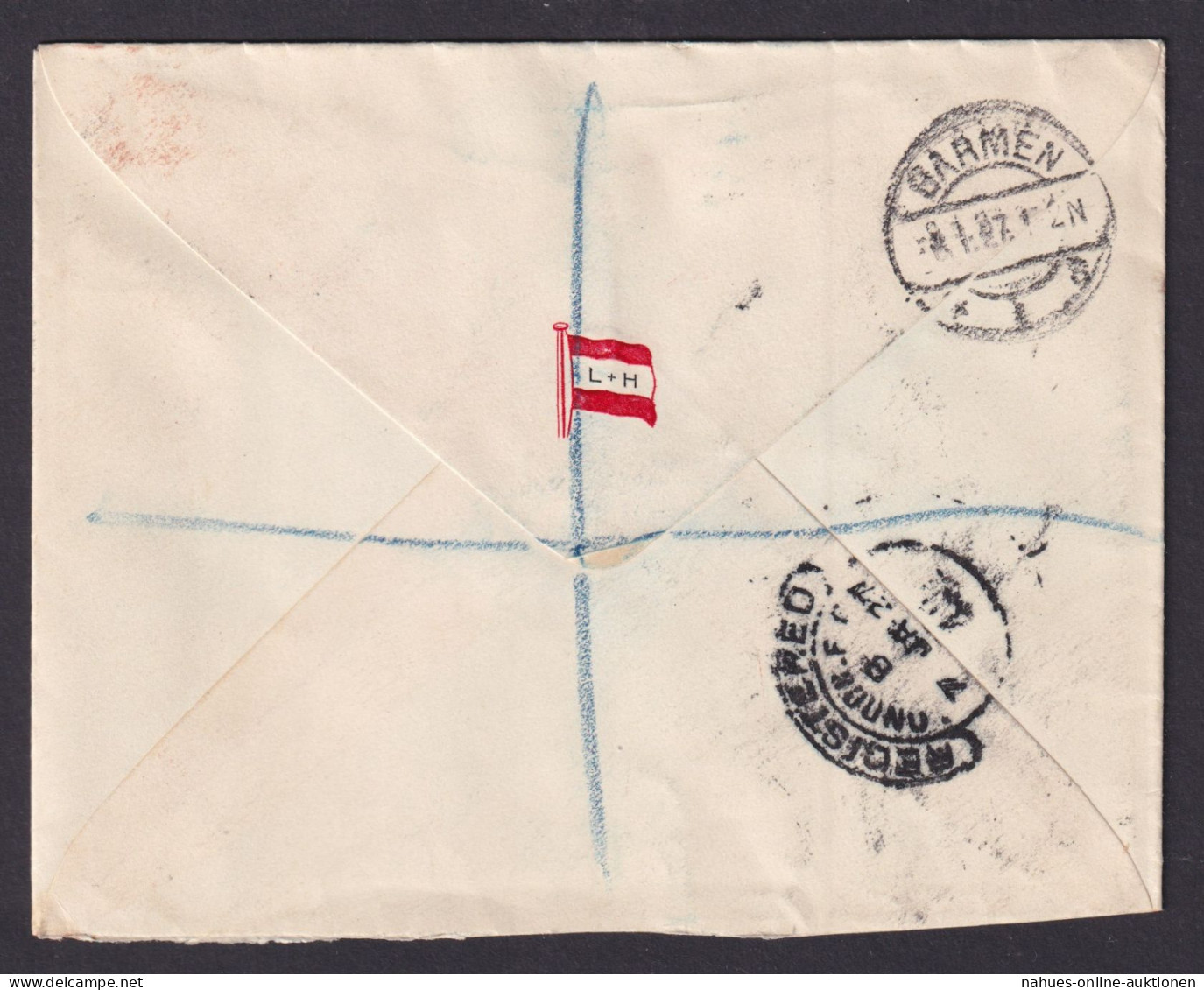 Briefmarken Barbados R Brief MIF R.L.O. Kolonialsiegel Wuppertal Barmen - Barbados (1966-...)