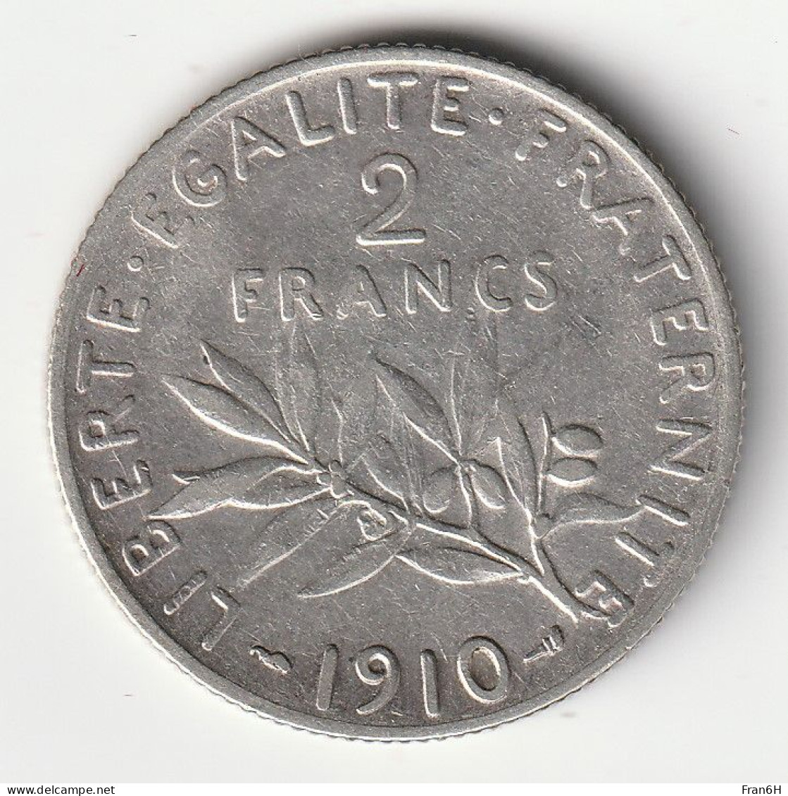 Semeuse 2 Franc Argent 1910 - Silver - - 2 Francs