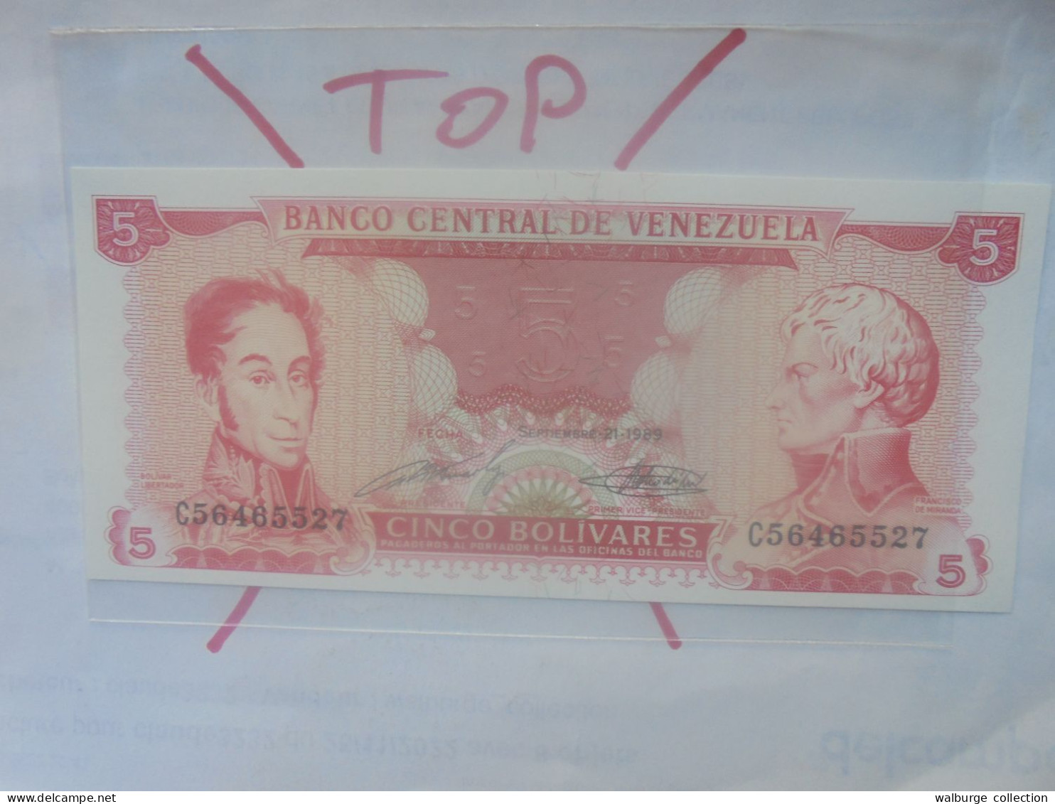 VENEZUELA 5 BOLIVARES 1989 Neuf (B.33) - Venezuela