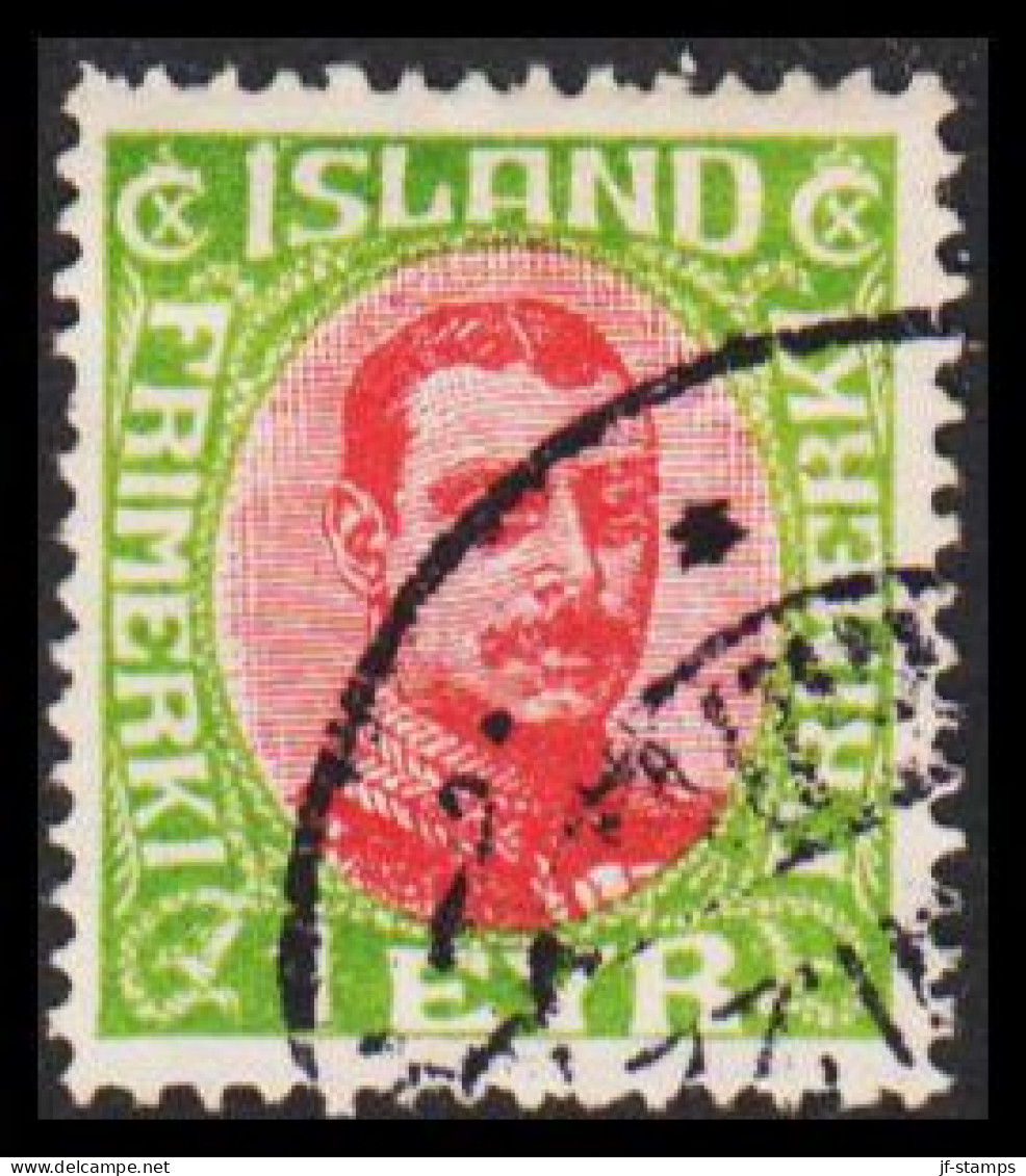 1921. King Christian X. 1 EYR. (Michel 83) - JF543220 - Used Stamps