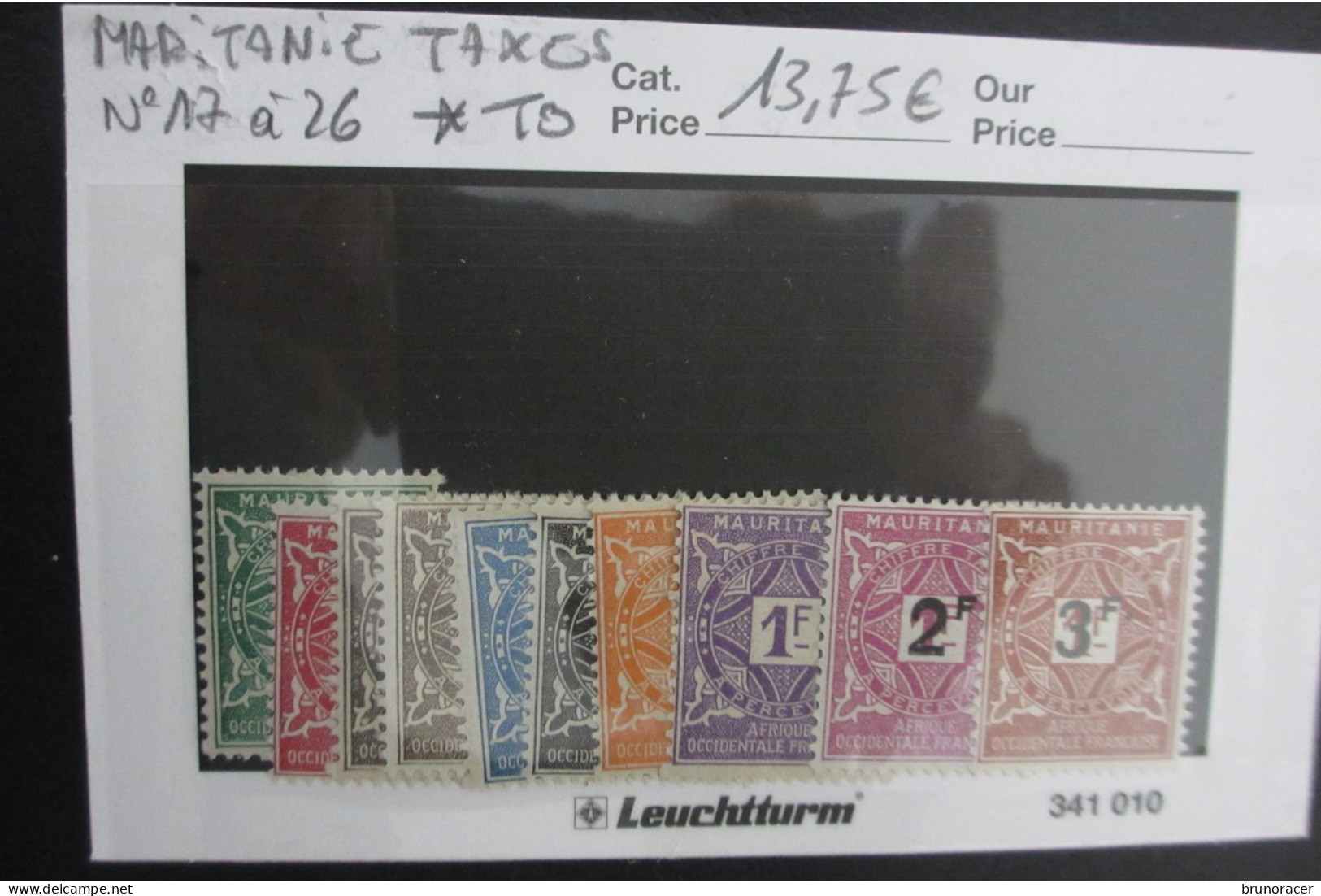 COLONIES MAURITANIE TAXES N°17 à 26 NEUF* TB COTE 13,75 EUROS VOIR SCANS - Unused Stamps