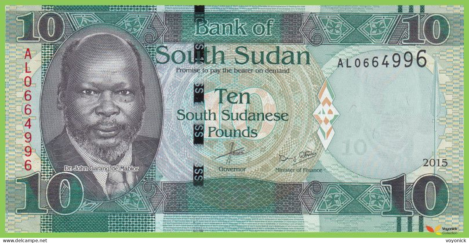 Voyo SOUTH SUDAN 10 South Sudanese Pounds 2015 P12a B112a AL UNC V - Zuid-Soedan