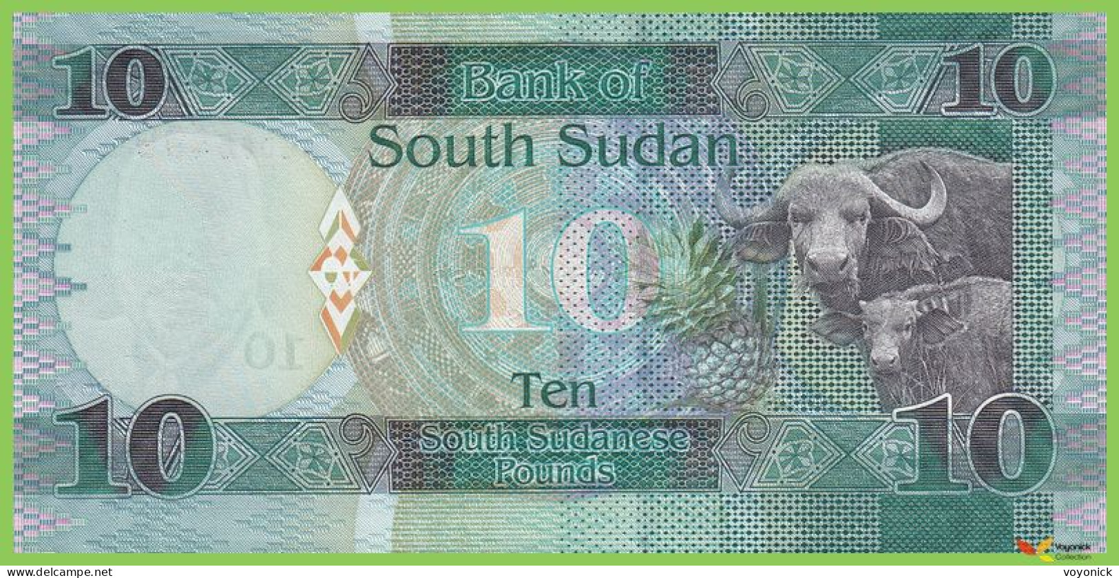 Voyo SOUTH SUDAN 10 South Sudanese Pounds 2015 P12a B112a AL UNC V - South Sudan