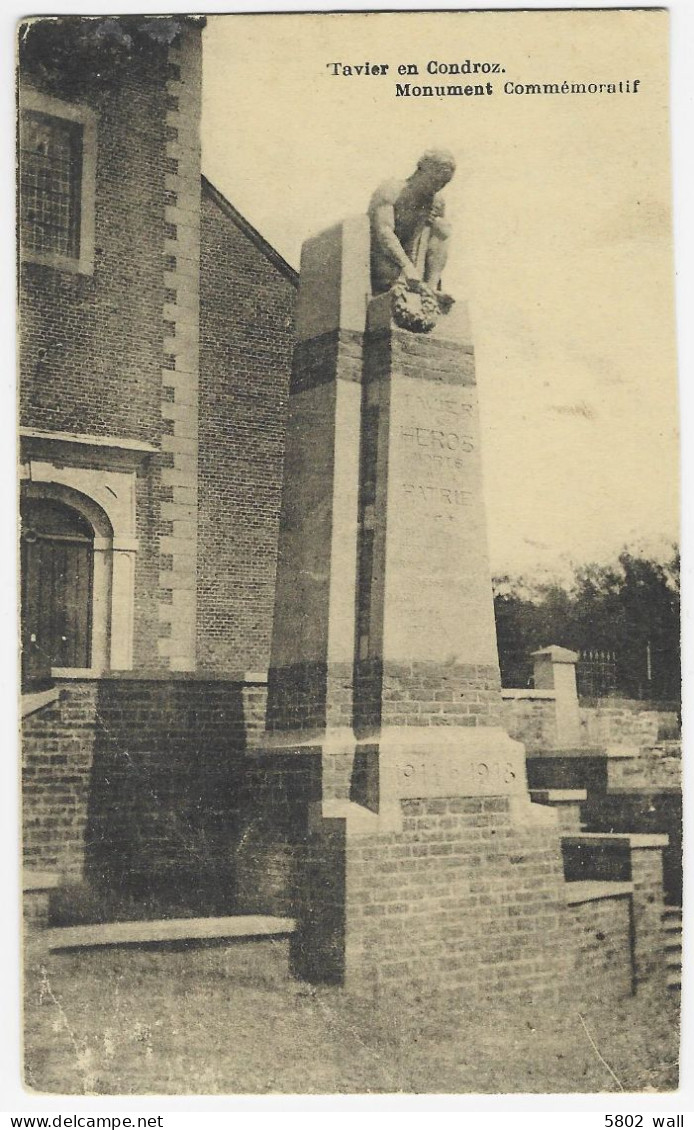 ANTHISNES - TAVIER : Monument Commémoratif - Anthisnes