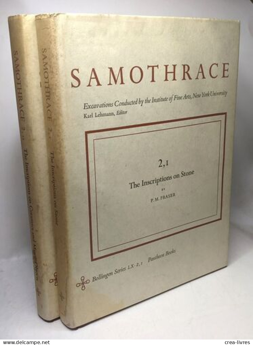 The Inscriptions On Ceramics And Minor Objetcs 2 I + 2.II- Samothrace Excavations Institute Of Fine Arts New York Univer - Archeologie