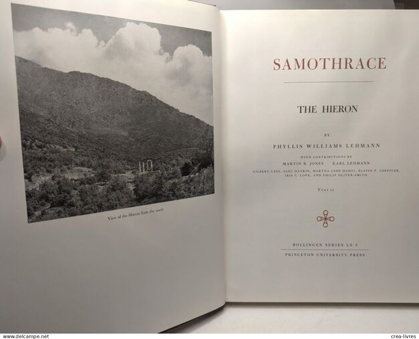 The Hieron TEXT I & 2 + Plates - Samothrace Excavations Institute Of Fine Arts New York University - Bollingen Series -L - Archeology