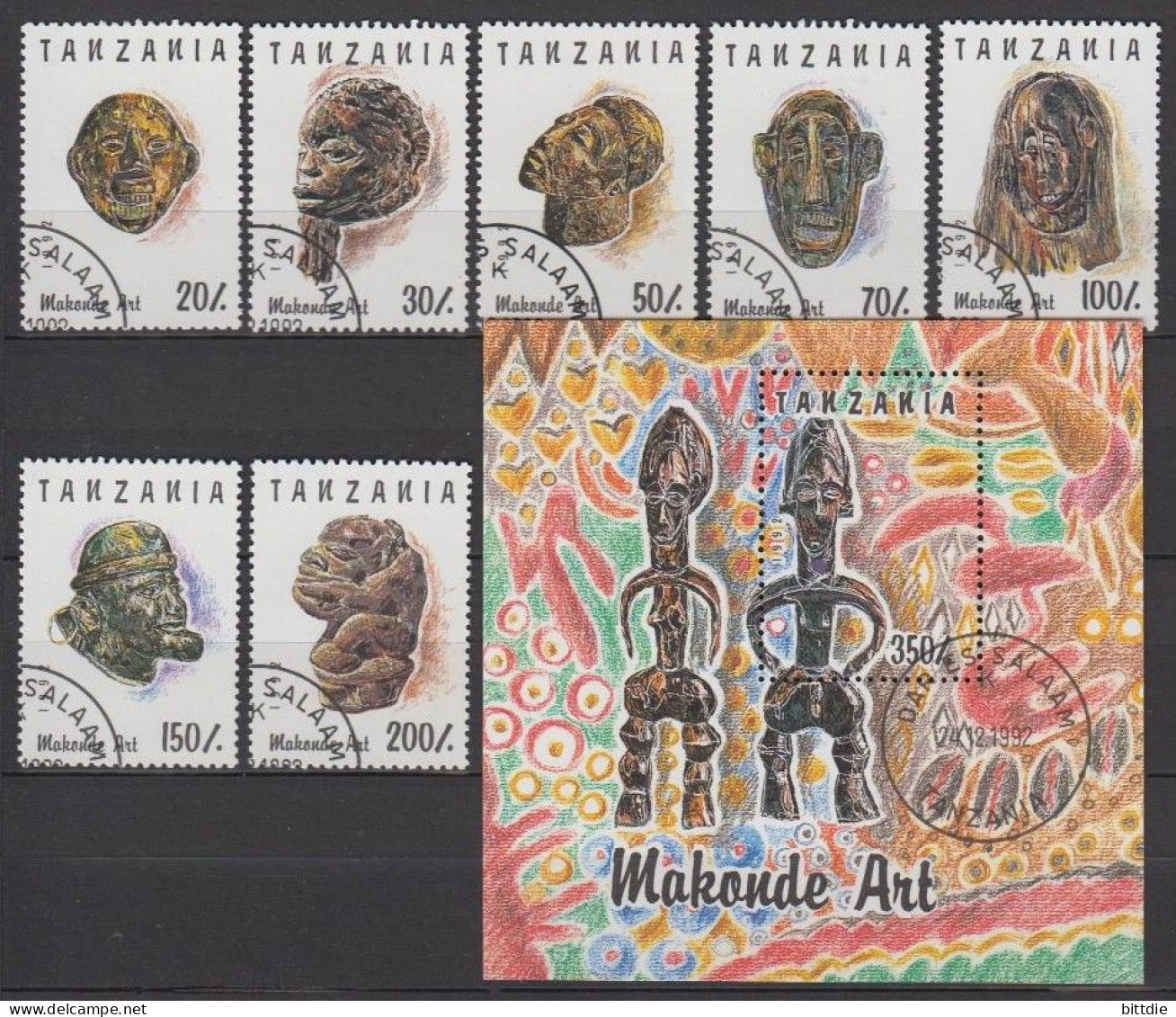 Tansania  1437/43 + Bl.208 , O  (9454) - Tanzania (1964-...)