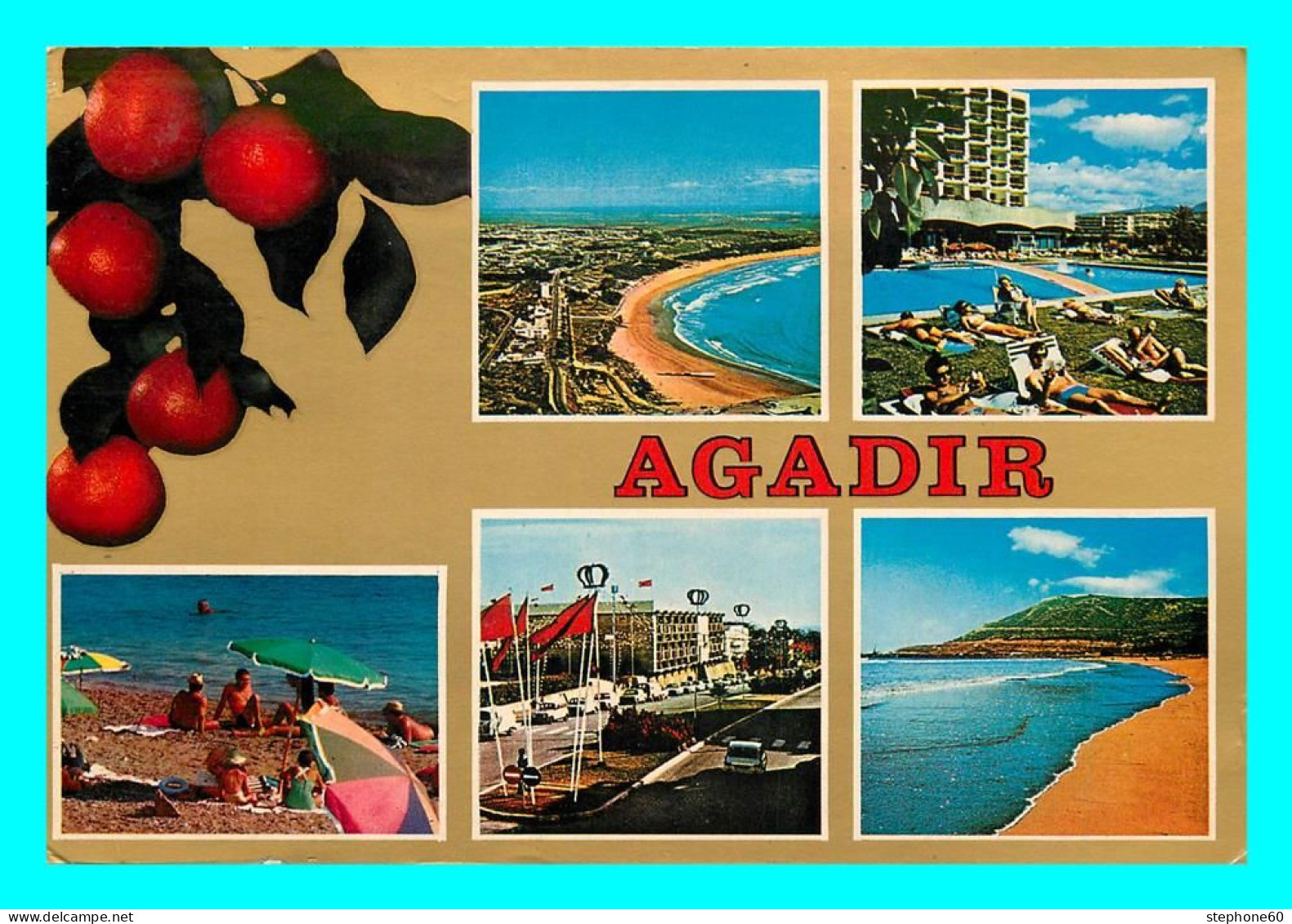A857 / 225 Maroc AGADIR Multivues ( Timbre ) - Agadir