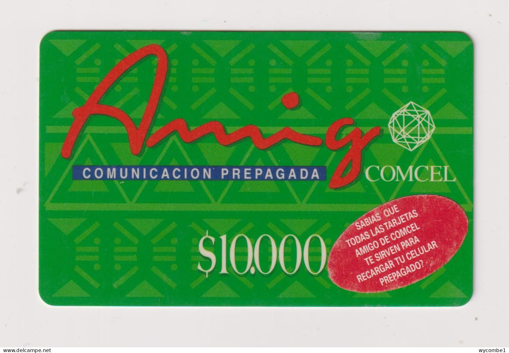 COLOMBIA -  Comcel Amigo Remote  Phonecard - Colombia