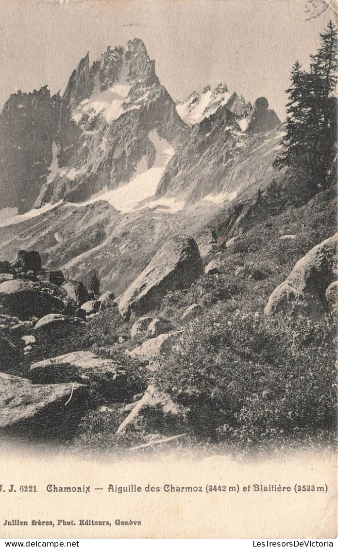 FRANCE - Chamonix - Aiguille Des Charmoz (3442 M) Et Blaitière ( 3533 M) - Vue Générale - Carte Postale Ancienne - Chamonix-Mont-Blanc