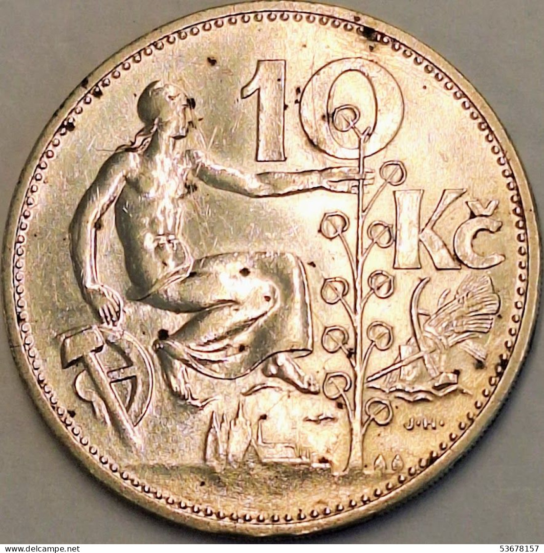 Czechoslovakia - 10 Korun 1930, KM# 15, Silver (#3677) - Tschechoslowakei