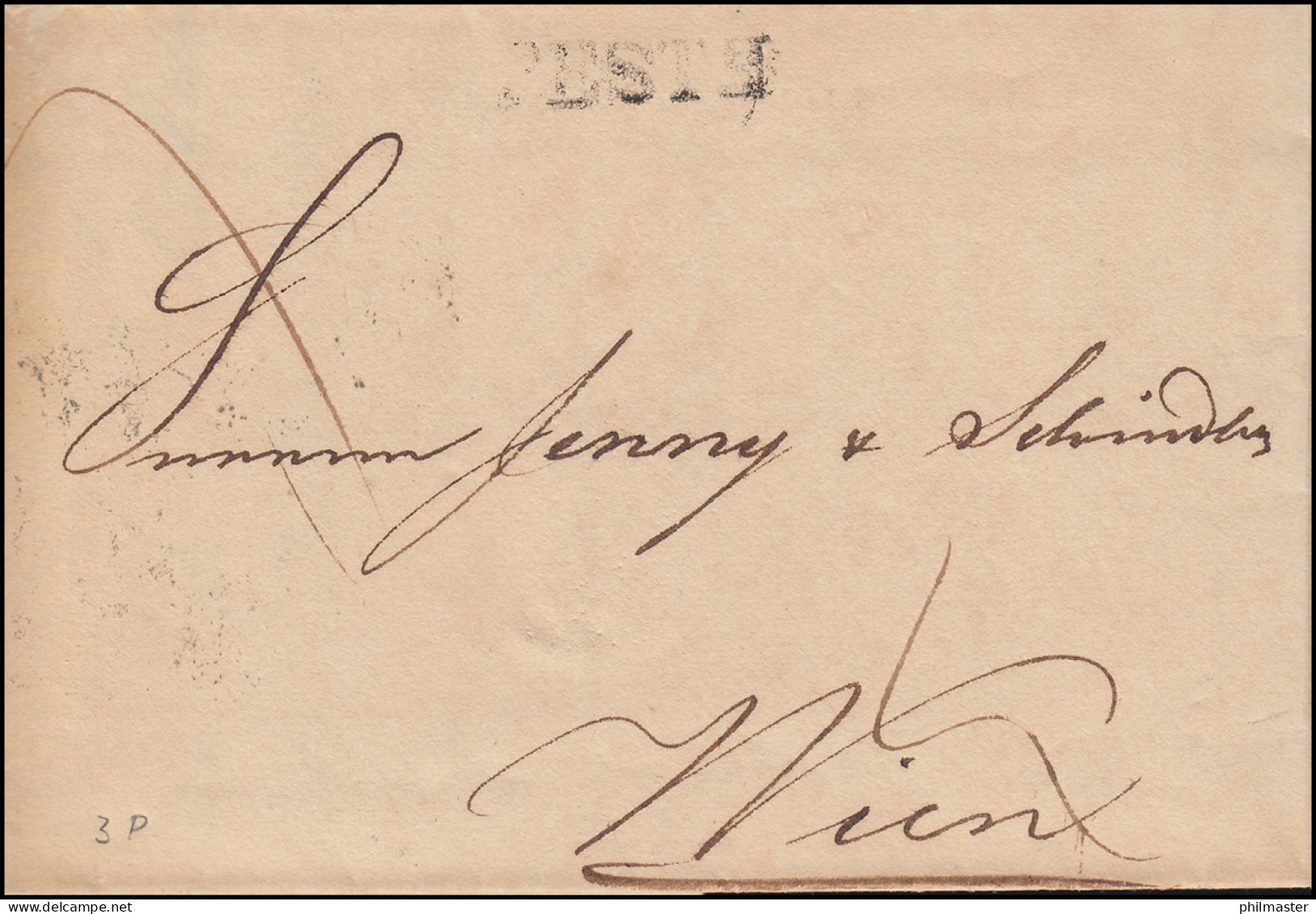 Ungarn Vorphilatelie R-Brief PESTH Vom 30.10.1839 Nach Zweizeiler WIEN 1. NOV. - ...-1867 Préphilatélie