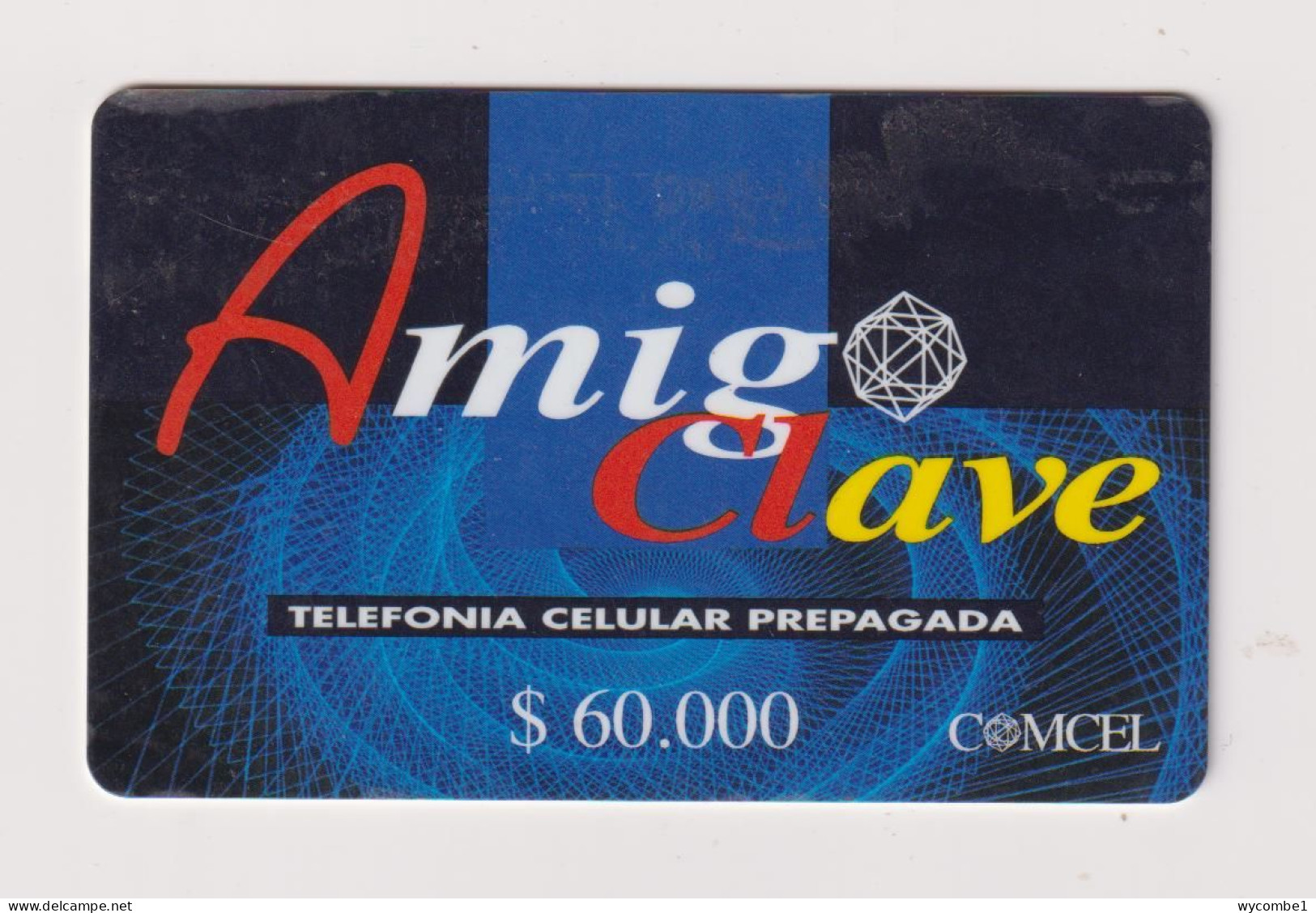 COLOMBIA -  Comcel Amigo Clave Remote  Phonecard - Colombie