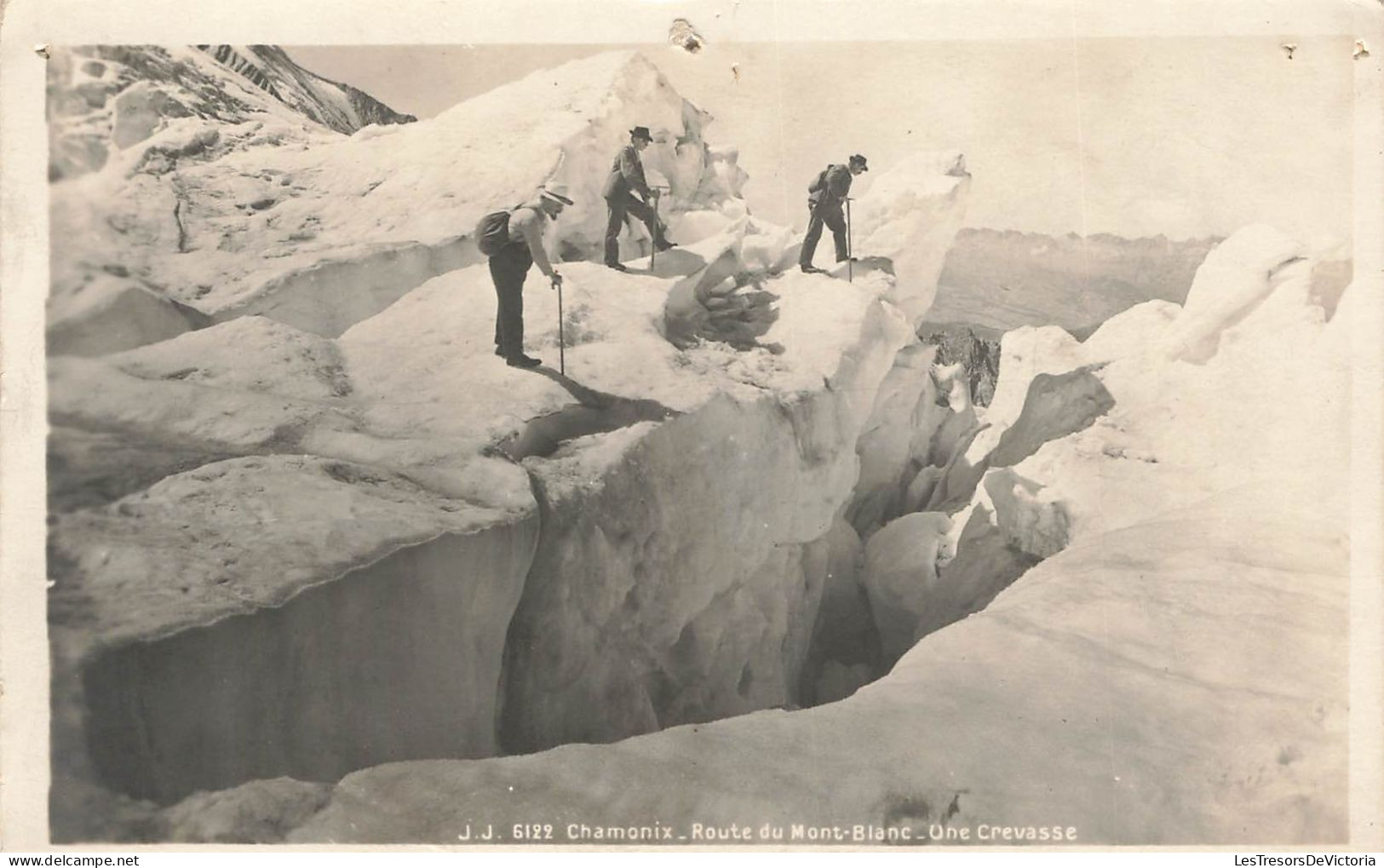 FRANCE - Chamonix - La Route Du Mont Blanc - Vue Générale D'une Crevasse - Carte Postale Ancienne - Chamonix-Mont-Blanc