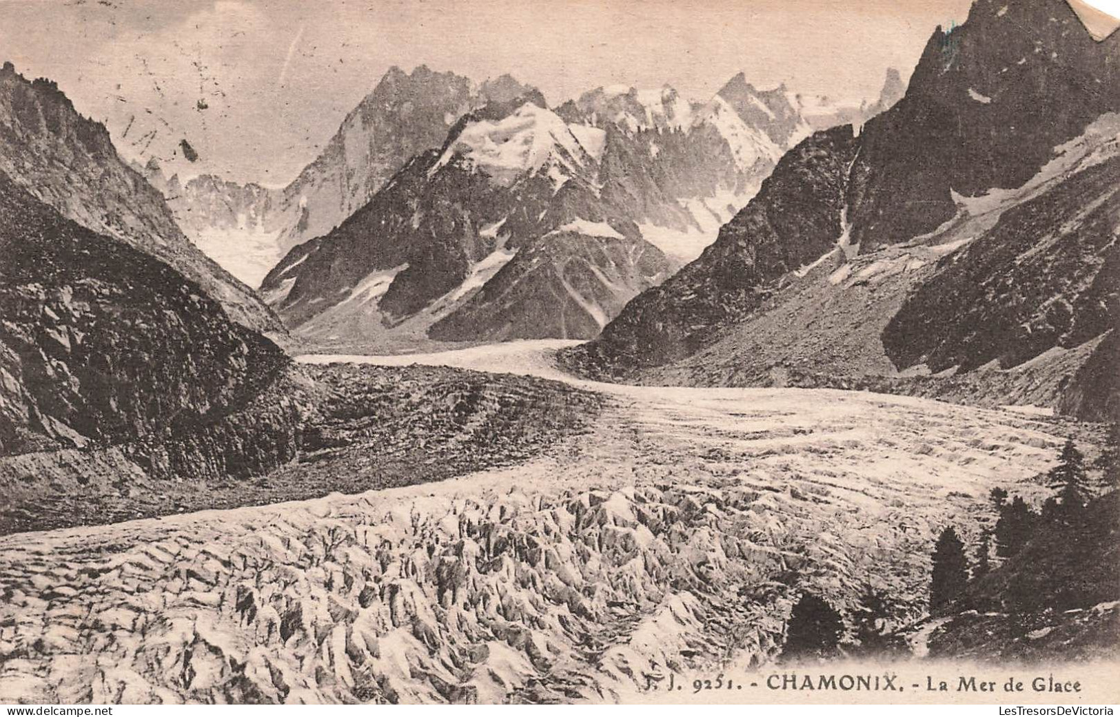 FRANCE - Chamonix - Vue Sur La Mer De Glace - Vue Générale - Des Montagnes - Carte Postale Ancienne - Chamonix-Mont-Blanc