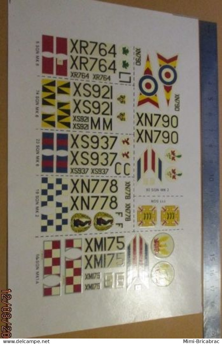 DEC24 : Planche Décals MODELDECAL 1/72e : 6 DECOS POUR BAC EE LIGHTNING RAF Neuf Et Complet - Vliegtuigen